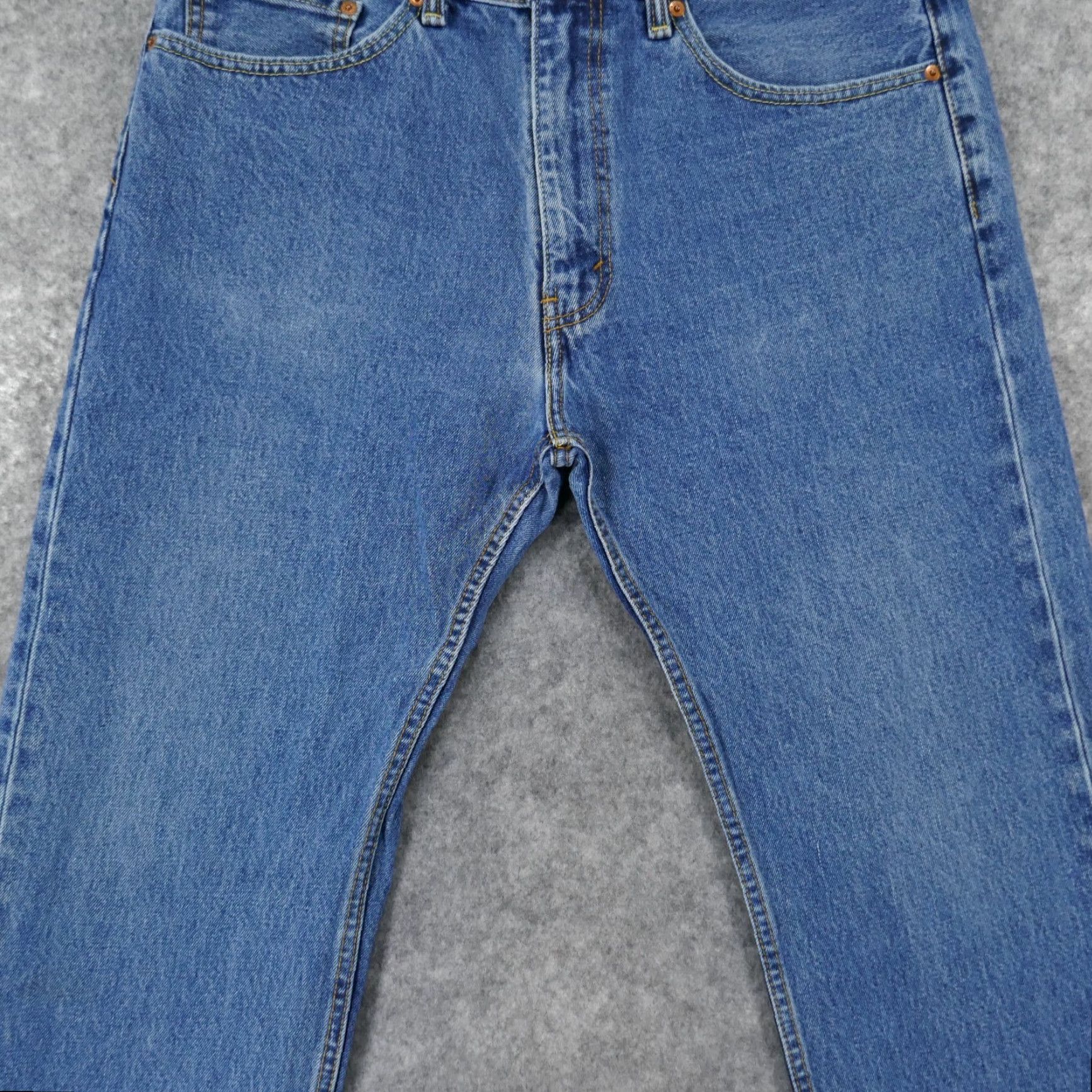 Levi's Levi's 505 Jeans Mens 36x32 Regular Straight Med Wash Size US 36 / EU 52 - 3 Thumbnail