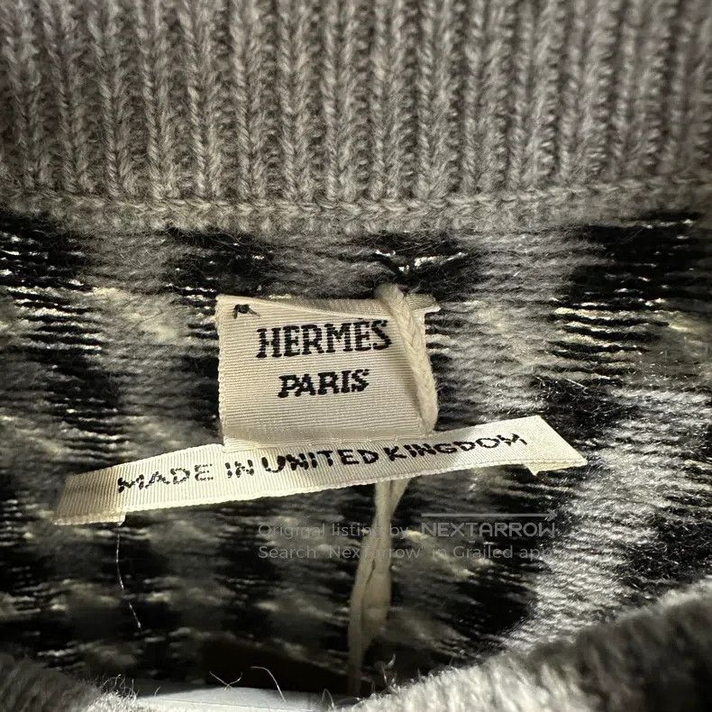 Hermes Hermes Herringbone Pure Cashmere Sweater Size XXS / US 00 / IT 34 - 3 Thumbnail