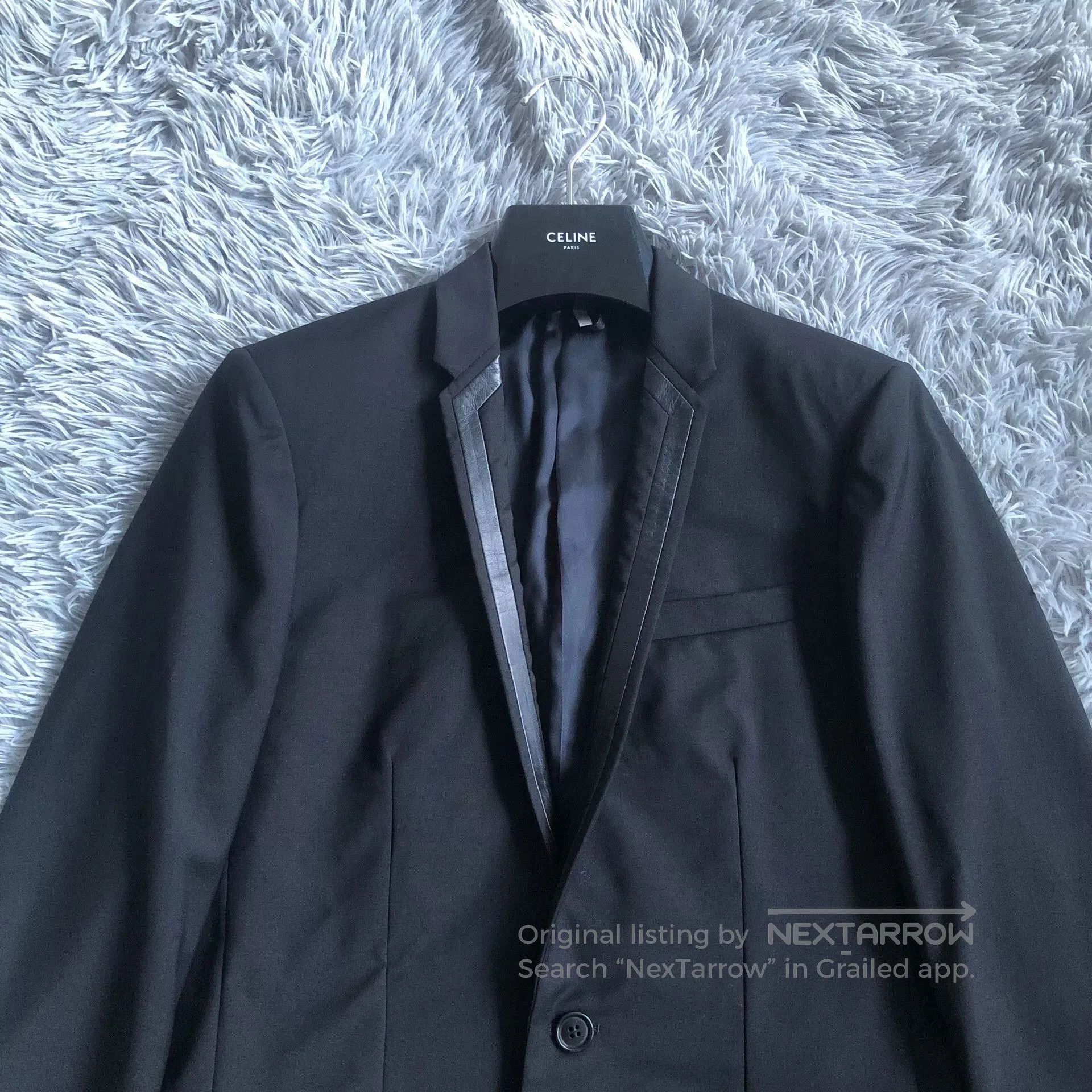 Dior Dior Homme Leather Collar Wool Blazer. Size US M / EU 48-50 / 2 - 3 Thumbnail