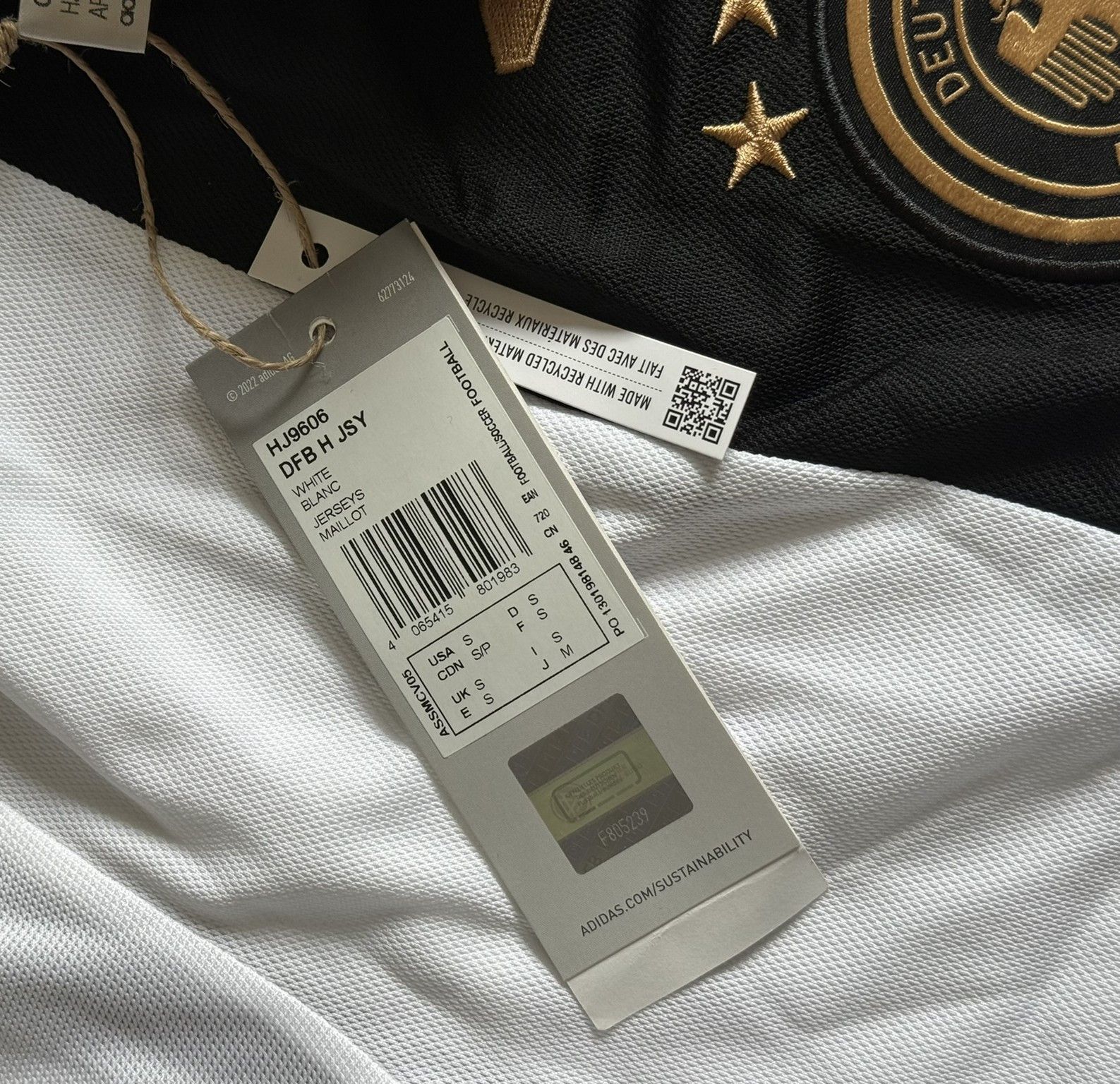 Adidas GERMANY 22/23 HOME SHIRT JERSEY WORLD CUP ADIDAS S Size US S / EU 44-46 / 1 - 6 Thumbnail