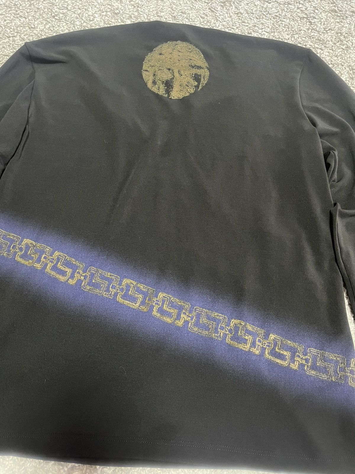 Versace Jeans Couture × Vintage Vintage Versace Archive Mesh Top Y2K Medusa Long Sleeve XL Size US XL / EU 56 / 4 - 3 Thumbnail
