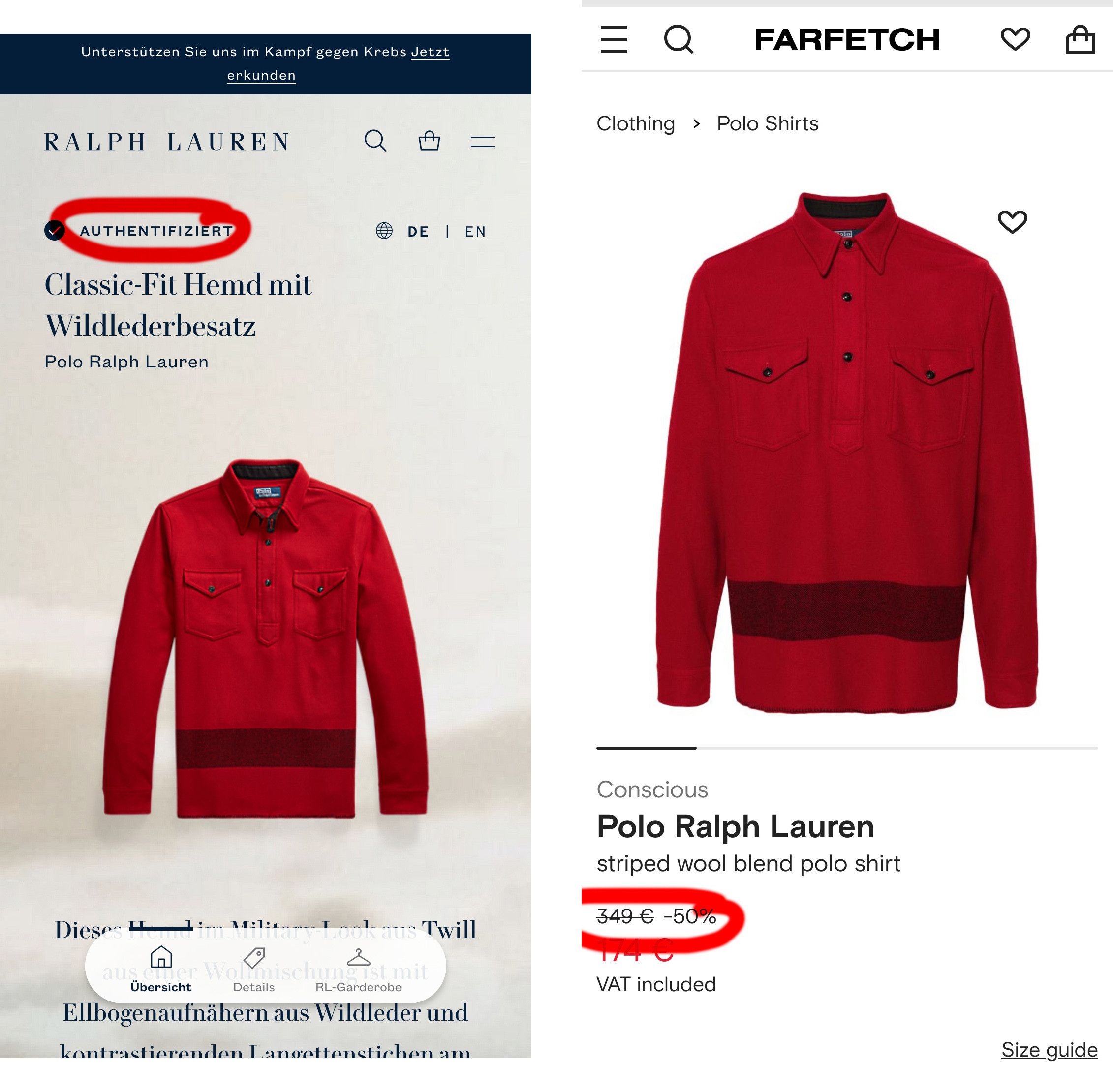Polo Ralph Lauren MSRP~350€ Overshirt Wool Tweed + Leather, Mounties Style Red Size US S / EU 44-46 / 1 - 2 Thumbnail