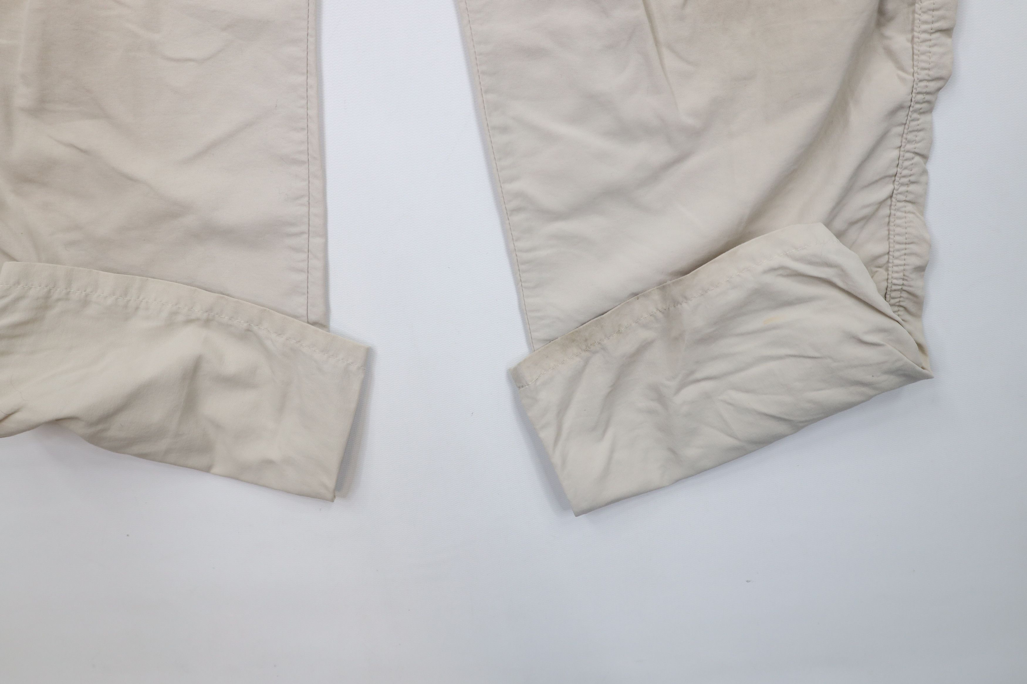 Lands' End × Vintage Vintage 90s Lands End Wide Leg Windbreaker Pants Beige USA Size 38" / US 16 / IT 52 - 5 Thumbnail