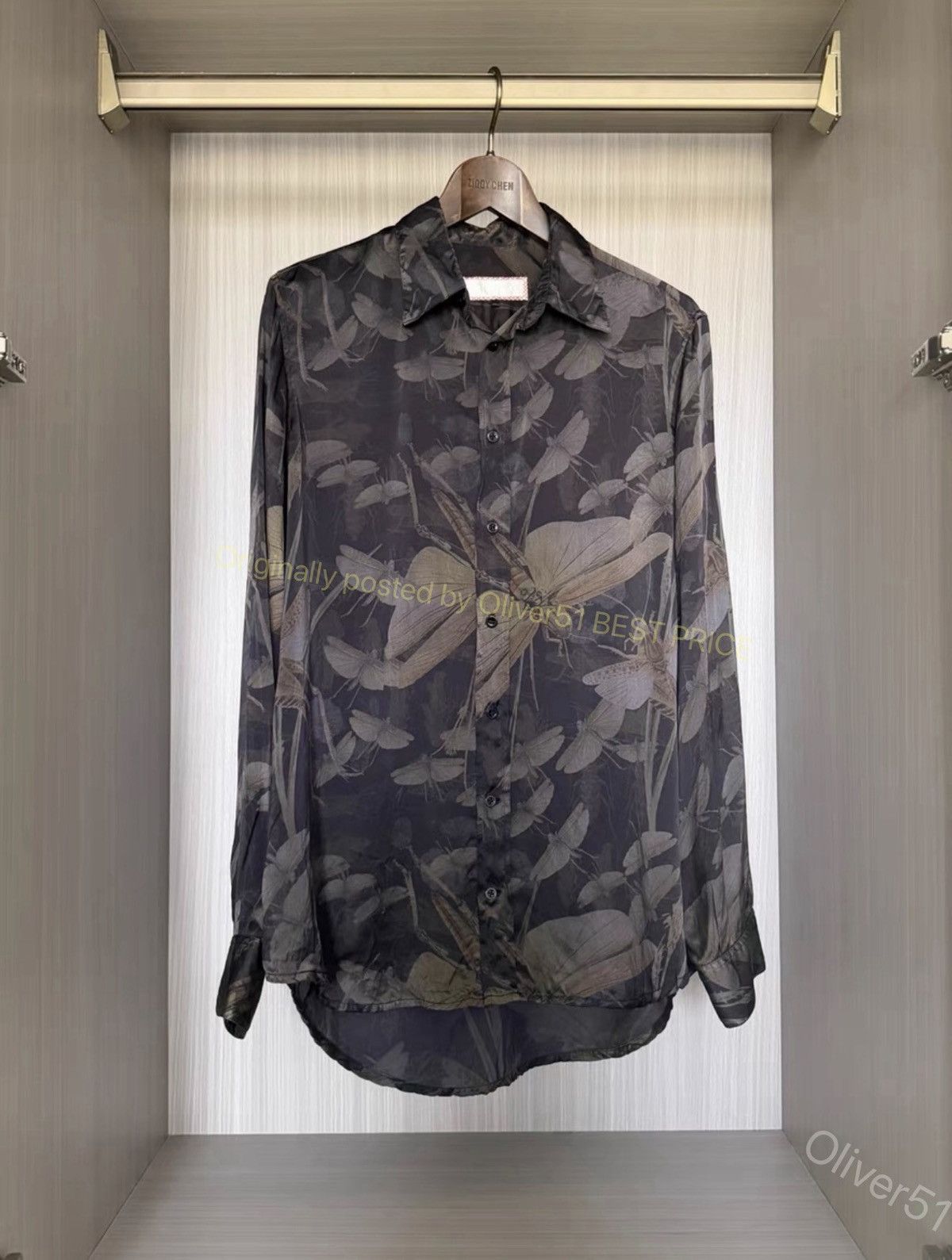 Geoffrey B. Small Geoffrey B. Small GBS dragonfly silk shirt YYYY17/2610 Size US L / EU 52-54 / 3 - 3 Thumbnail