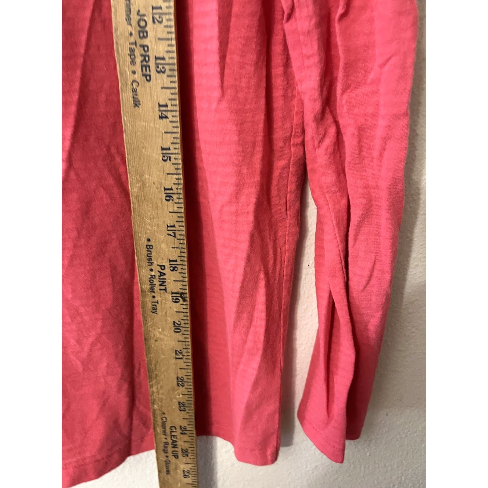 Ann Taylor ANN TAYLOR LOFT Women's Blouse M Long Roll Tab Sleeve V-Neck Pink Solid Size M / US 6-8 / IT 42-44 - 5 Thumbnail