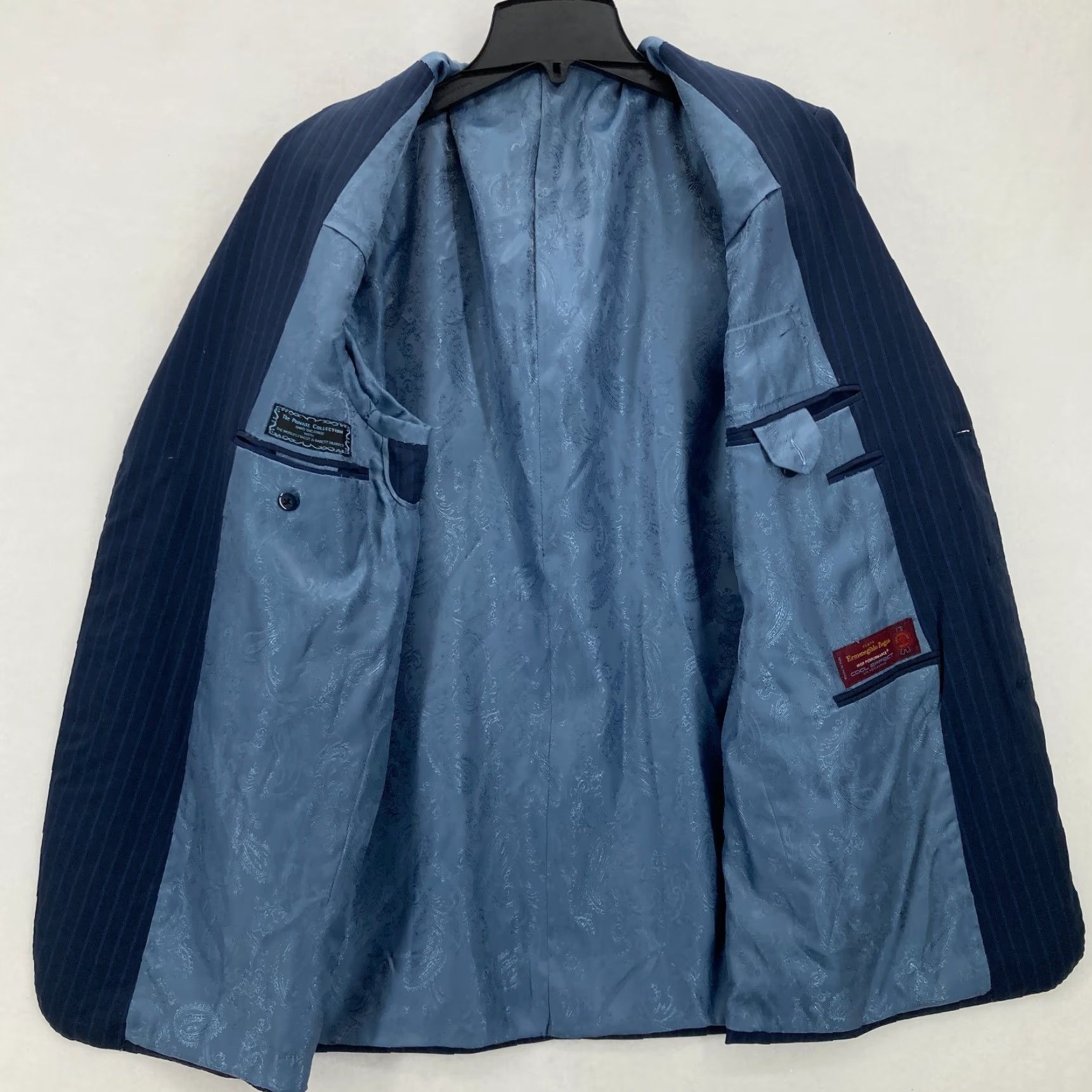 Ermenegildo Zegna Ermenegildo Zegna Blazer Sport Coat Mens 44 Blue Striped Wool Size 44R - 4 Thumbnail