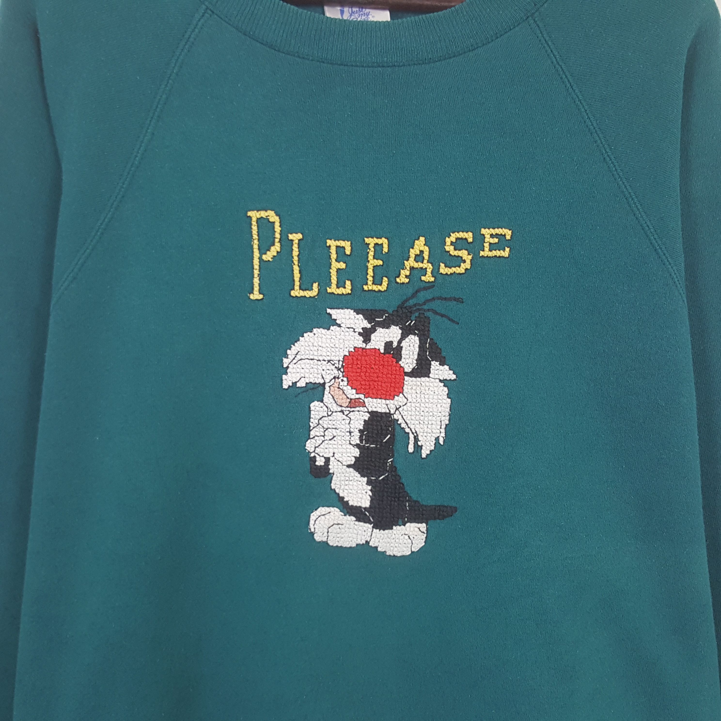 Cartoon Network Vintage Sylvester The Cat Please Sweatshirt Size US XXL / EU 58 / 5 - 2 Thumbnail