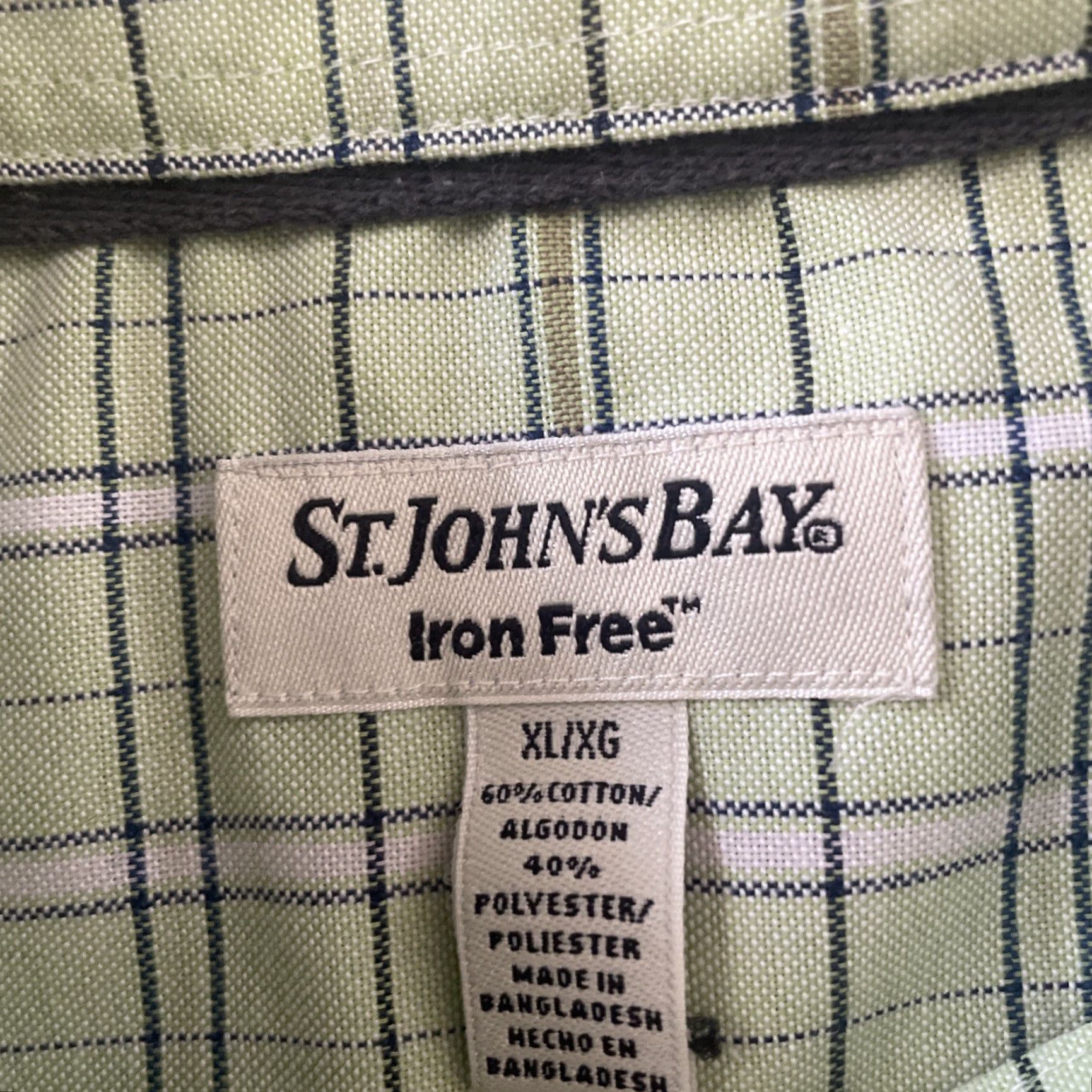 Vintage VINTAGE St. Johns Bay Button-Up Shirt Men XL Green Plaid Short Sleeve Y2K Streetwear Casual Wrinkle Free Iron Free Button-Down Size US XL / EU 56 / 4 - 4 Thumbnail