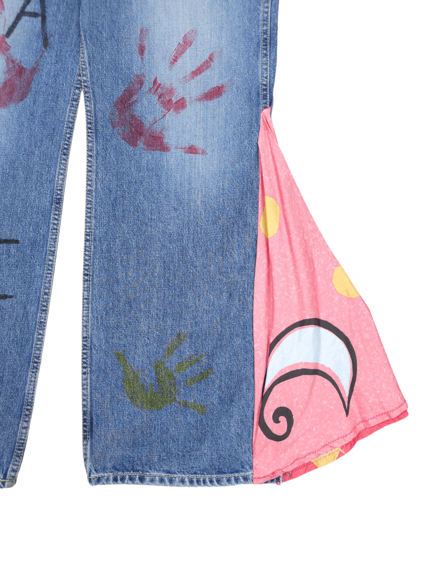 Big Star × Vintage 💎 Size 34/32 80's Hippie Big Star Crazy Blue Flared Jeans Size US 34 / EU 50 - 7 Thumbnail