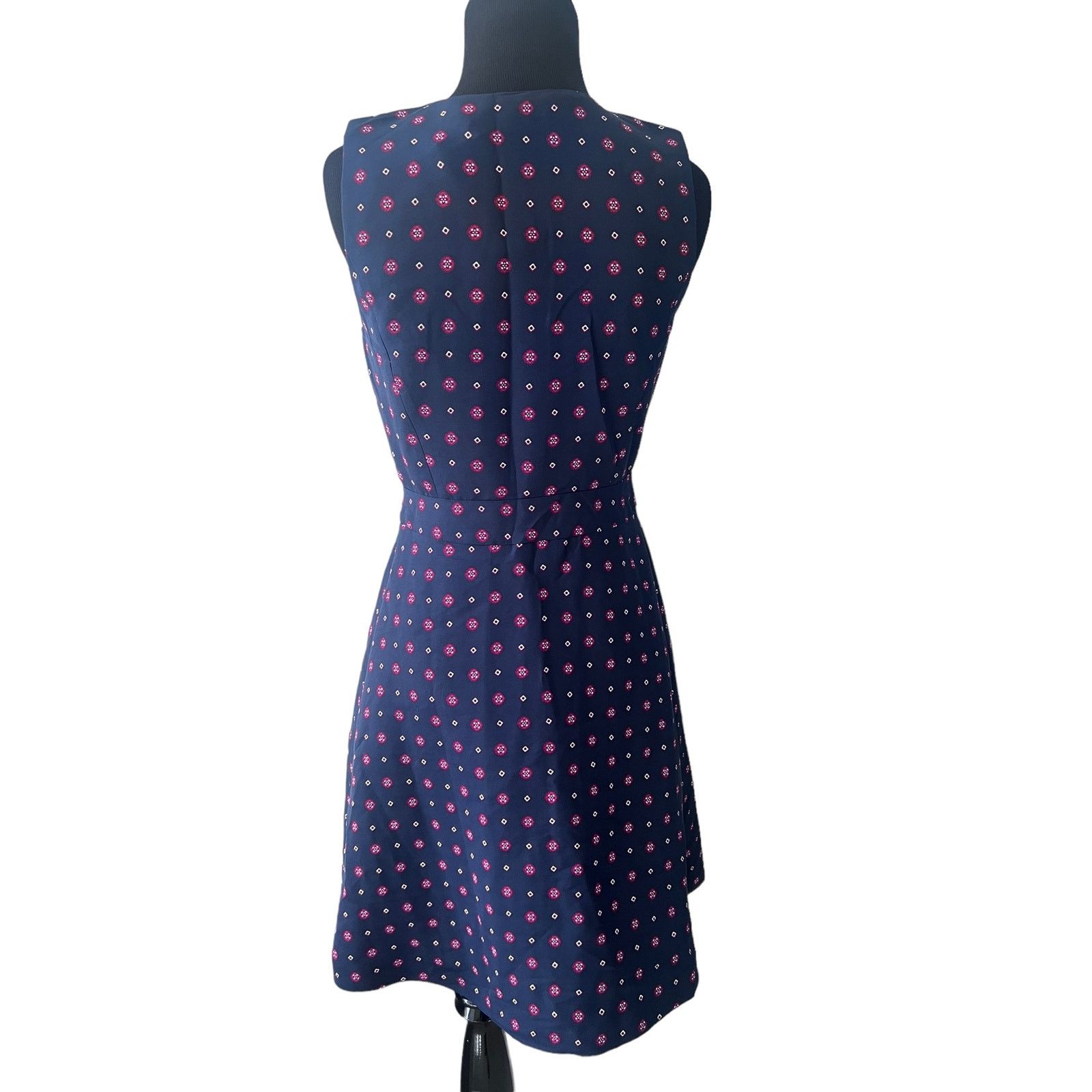 Tommy Hilfiger Tommy Hilfiger A-line Dress Navy Gold Front Zipper Size 0 Size XS / US 0-2 / IT 36-38 - 3 Thumbnail
