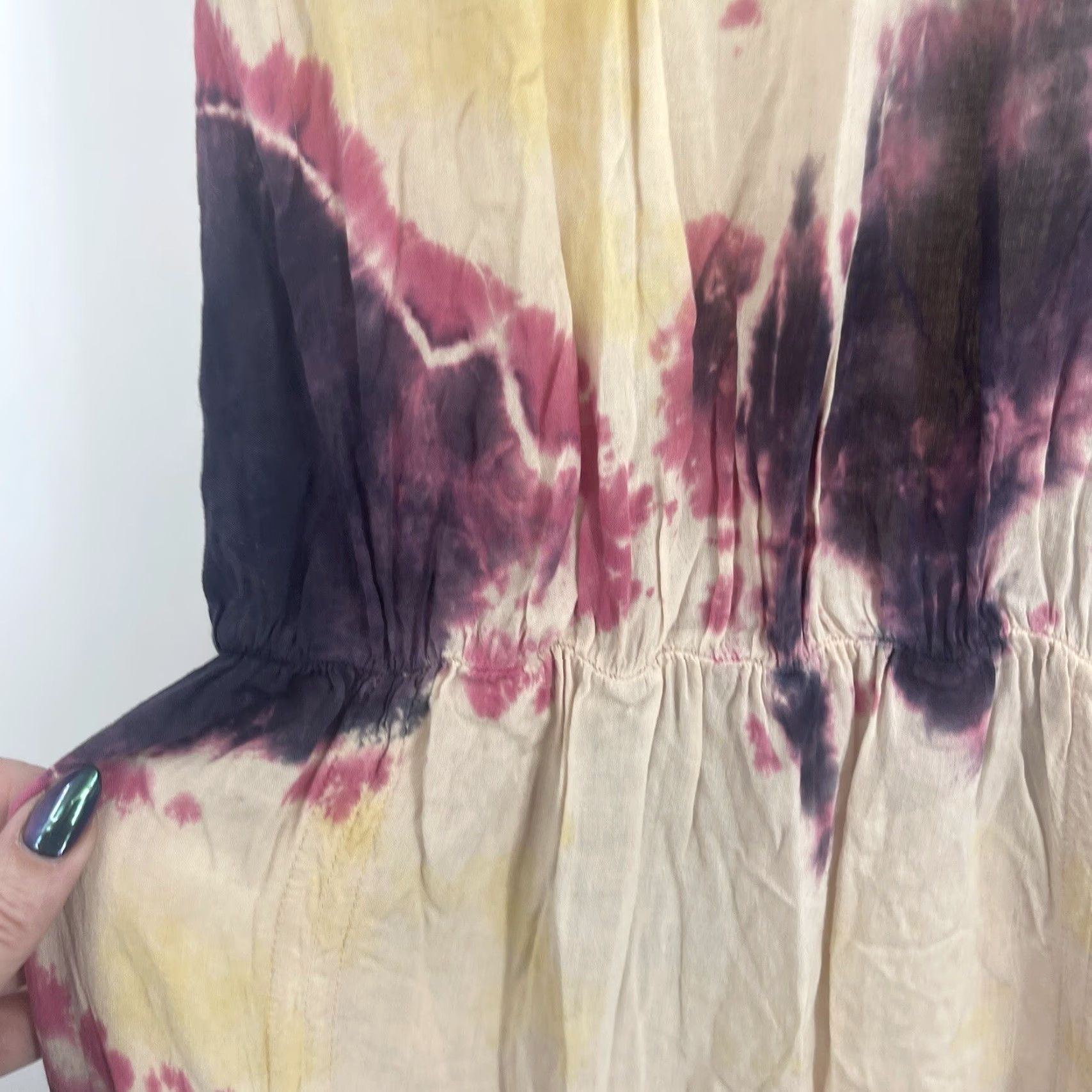 Vintage Blu Moon Maxi Dress Womens XS Tie Dye Halter Blouson Long Sundress Boho Cottage Moon Bohemian Size XS / US 0-2 / IT 36-38 - 6 Thumbnail