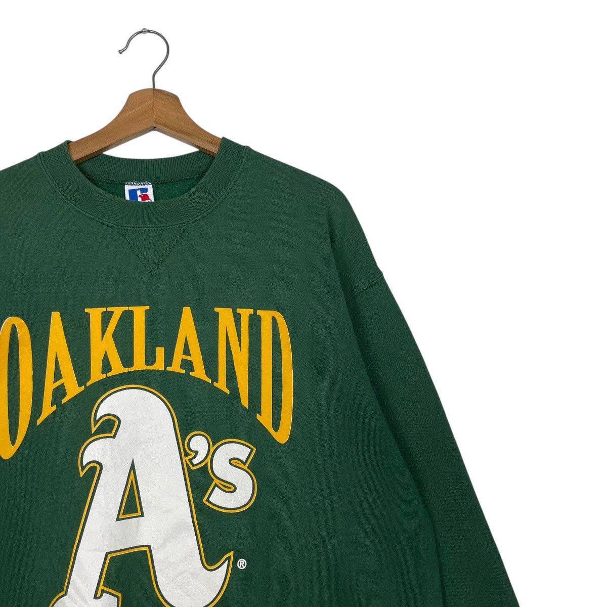 Russell Athletic Vintage 90s Oakland Athletics Green Swestshirt Size US L / EU 52-54 / 3 - 5 Thumbnail