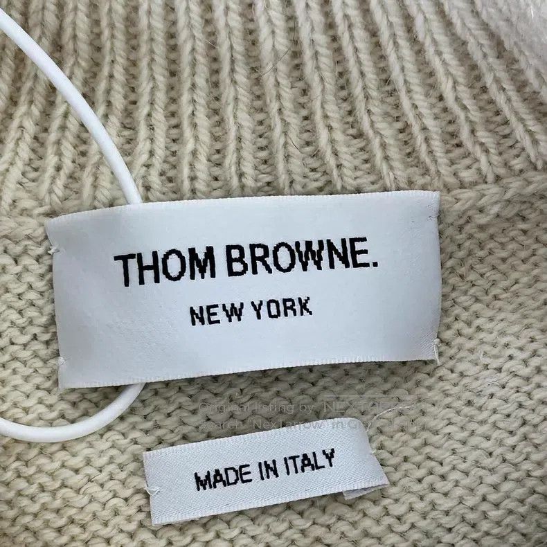 Thom Browne Thom Browne Knit Polo Sweater - Beige Size US M / EU 48-50 / 2 - 3 Thumbnail