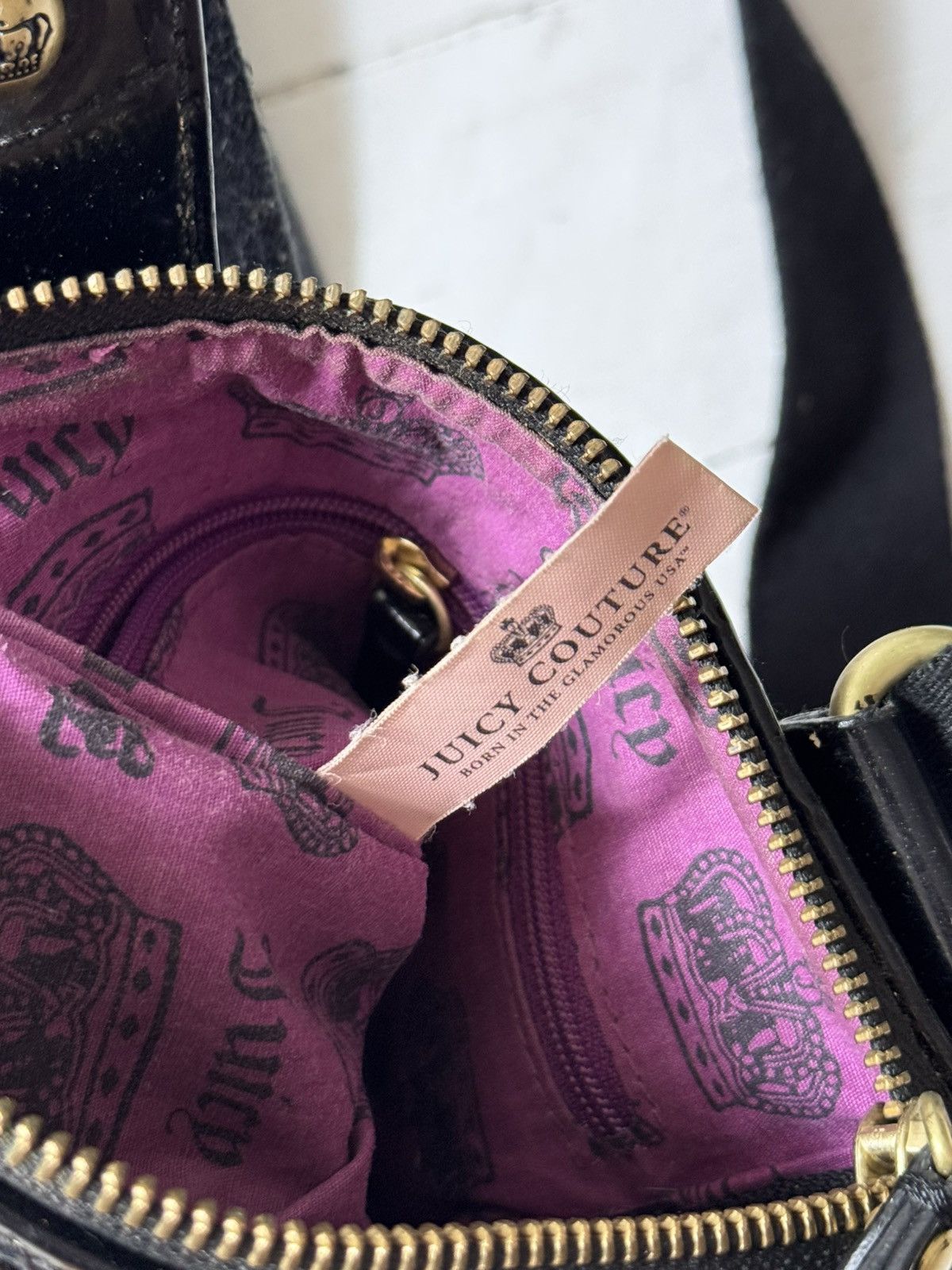 Juicy Couture VINTAGE JUICY COUTURE VELOUR 2000s MINI BAG Size ONE SIZE - 4 Thumbnail