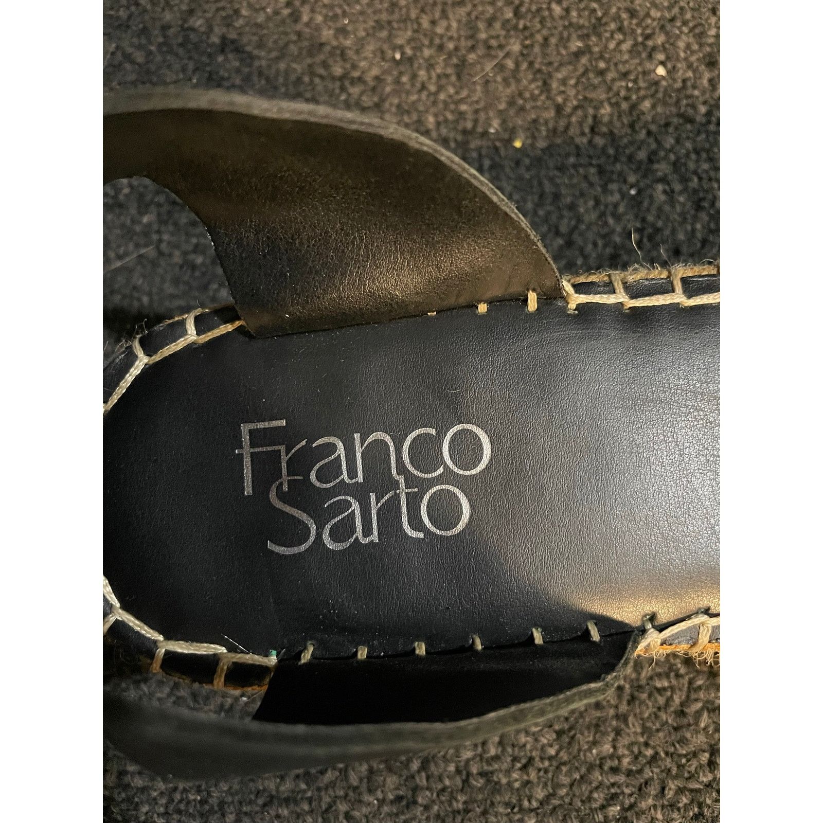 Franco Sarto Franco Sarto Black Marona Espadrille Wedge Sandal Womens 7.5 Size US 7.5 / IT 37.5 - 10 Thumbnail