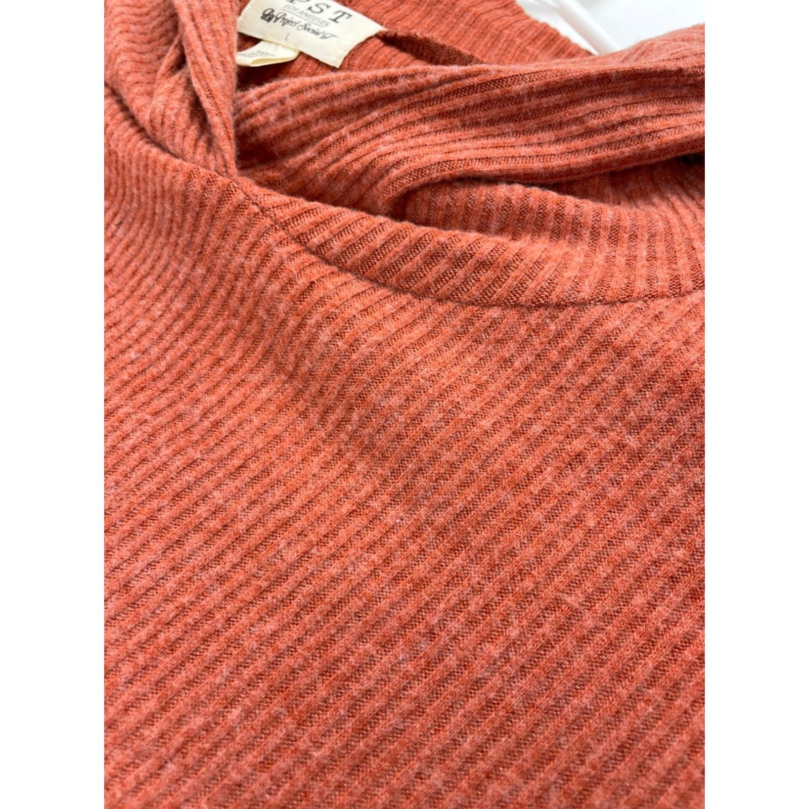 Vintage PST by Project Social T Hooded Sweater Women's L Rust Orange Pullover NWOT Size L / US 10 / IT 46 - 3 Thumbnail