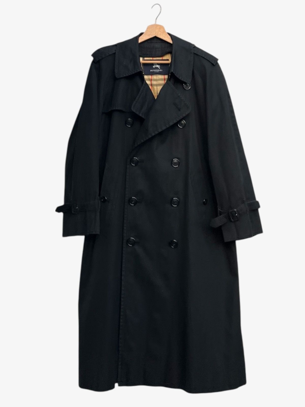 Burberry London Classic Double Breasted Black Trench Coat