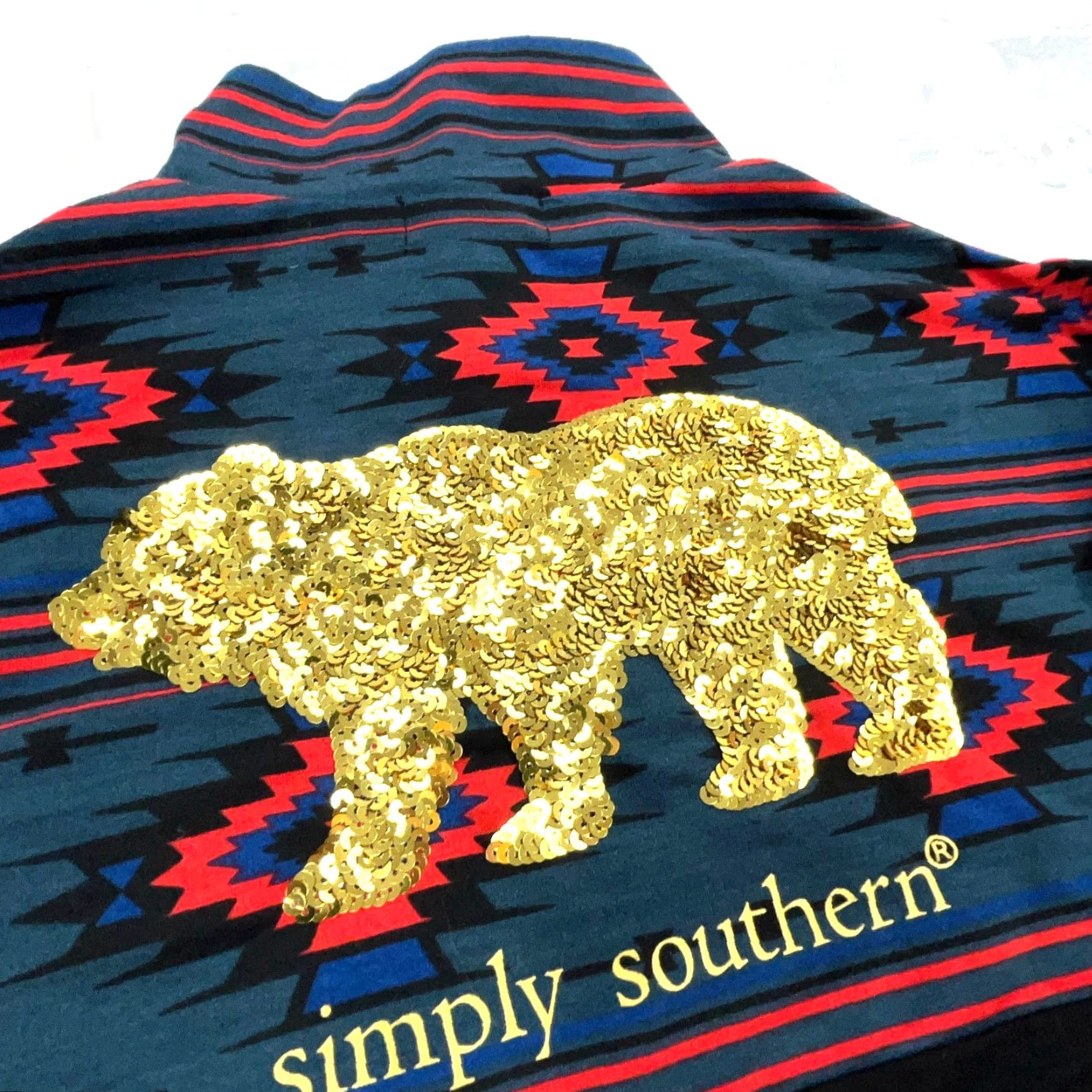 Vintage Simply Southern Sweater Women S Black Pullover Aztec Southwestern Bear Lodge Size S / US 4 / IT 40 - 3 Thumbnail