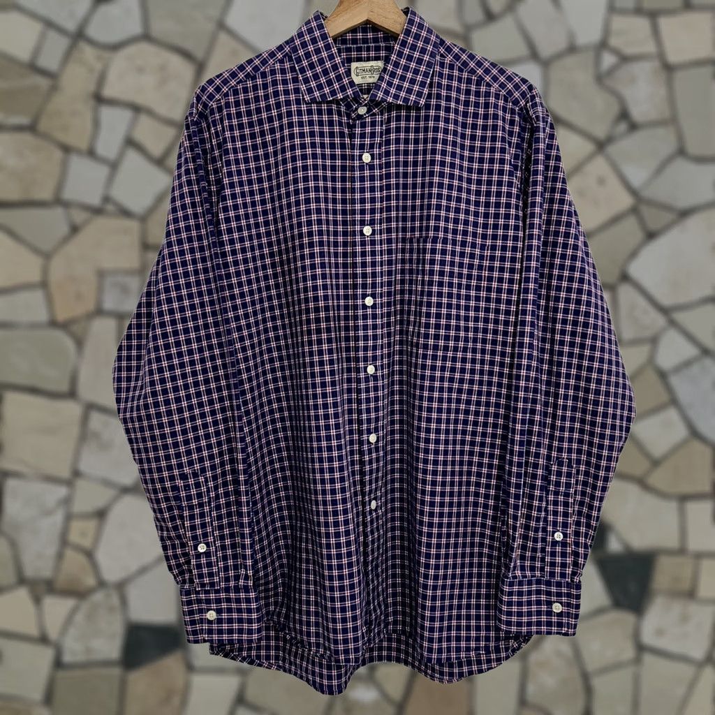 Vintage VINTAGE Gitman Bros Plaid Blue Button Up Shirt Long Sleeve USA Made Size Large Mens Regular Button-Down Collar Size US L / EU 52-54 / 3 - 1 Thumbnail