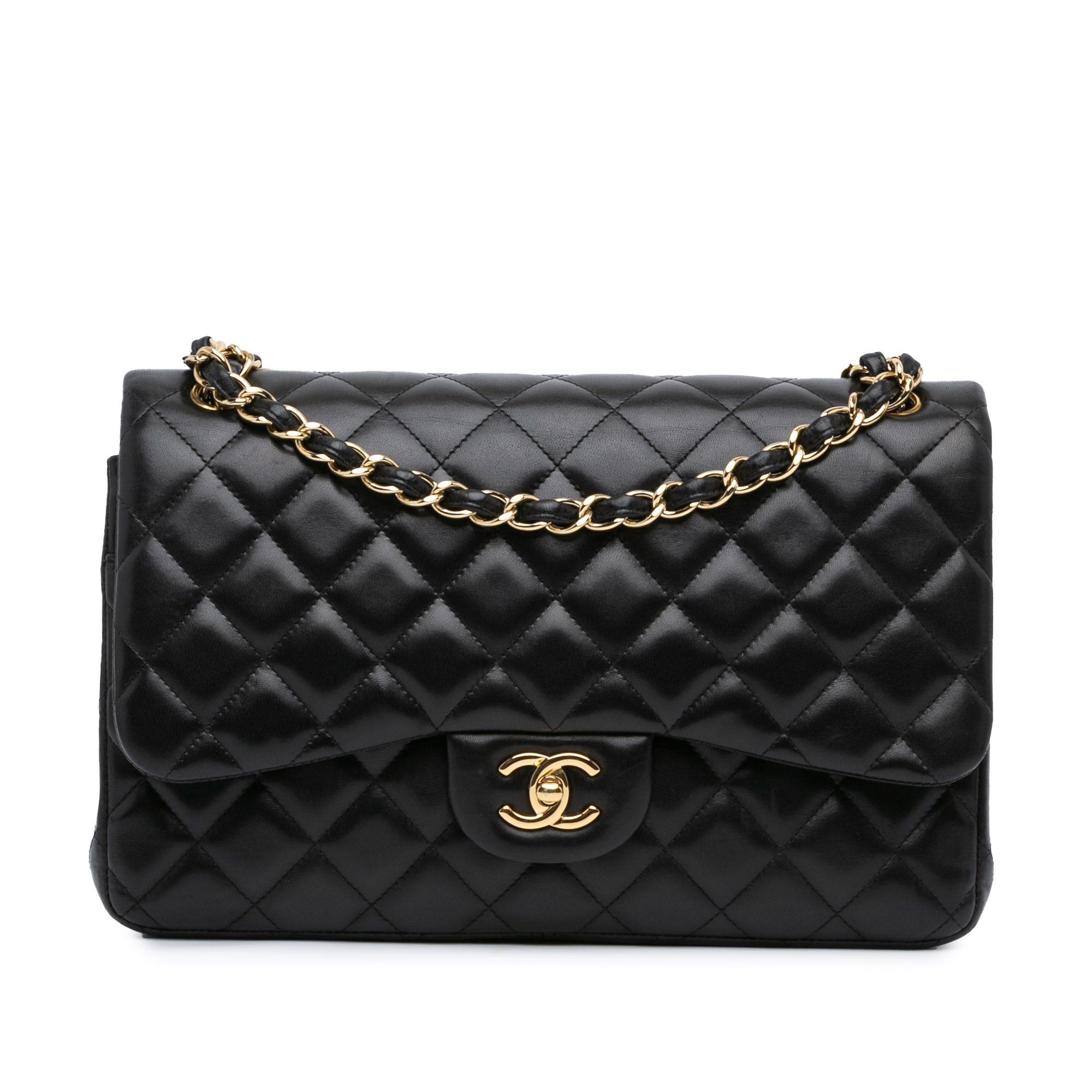 Chanel Chanel Jumbo Classic Lambskin Double Flap Black Size ONE SIZE - 1 Thumbnail