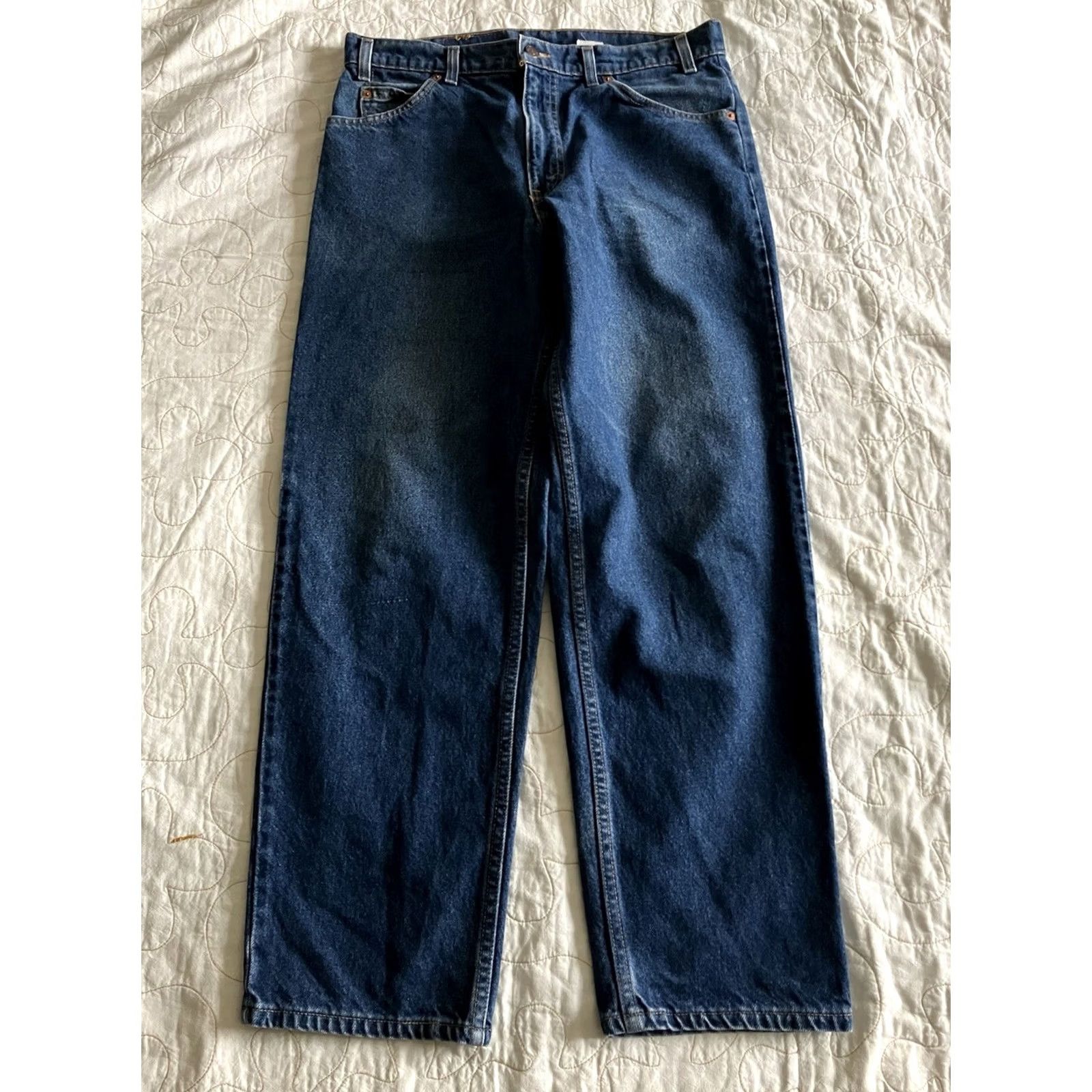 Levi's VINTAGE Levi's Jeans Men 34x29 White Tag 90s Blue Denim Straight Regular Size US 34 / EU 50 - 3 Thumbnail