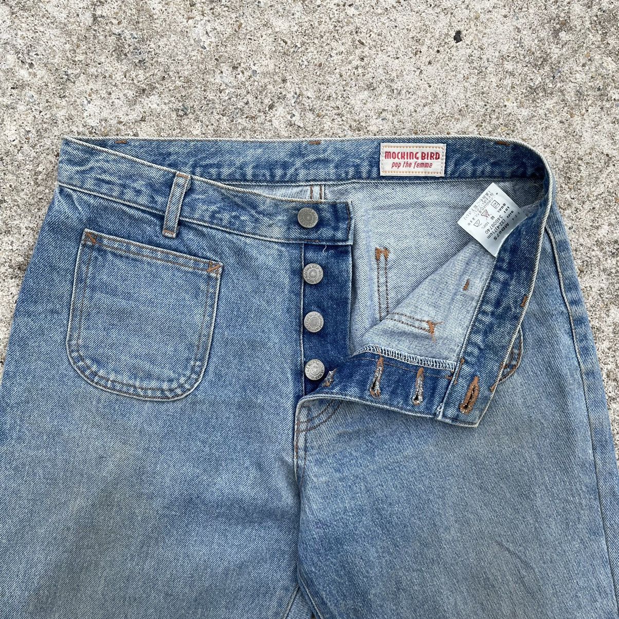 Japanese Brand 🔥 Mocking Bird Japan Bot-Cut Rusty Distressed Denim W29🔥 Size 29" - 6 Thumbnail