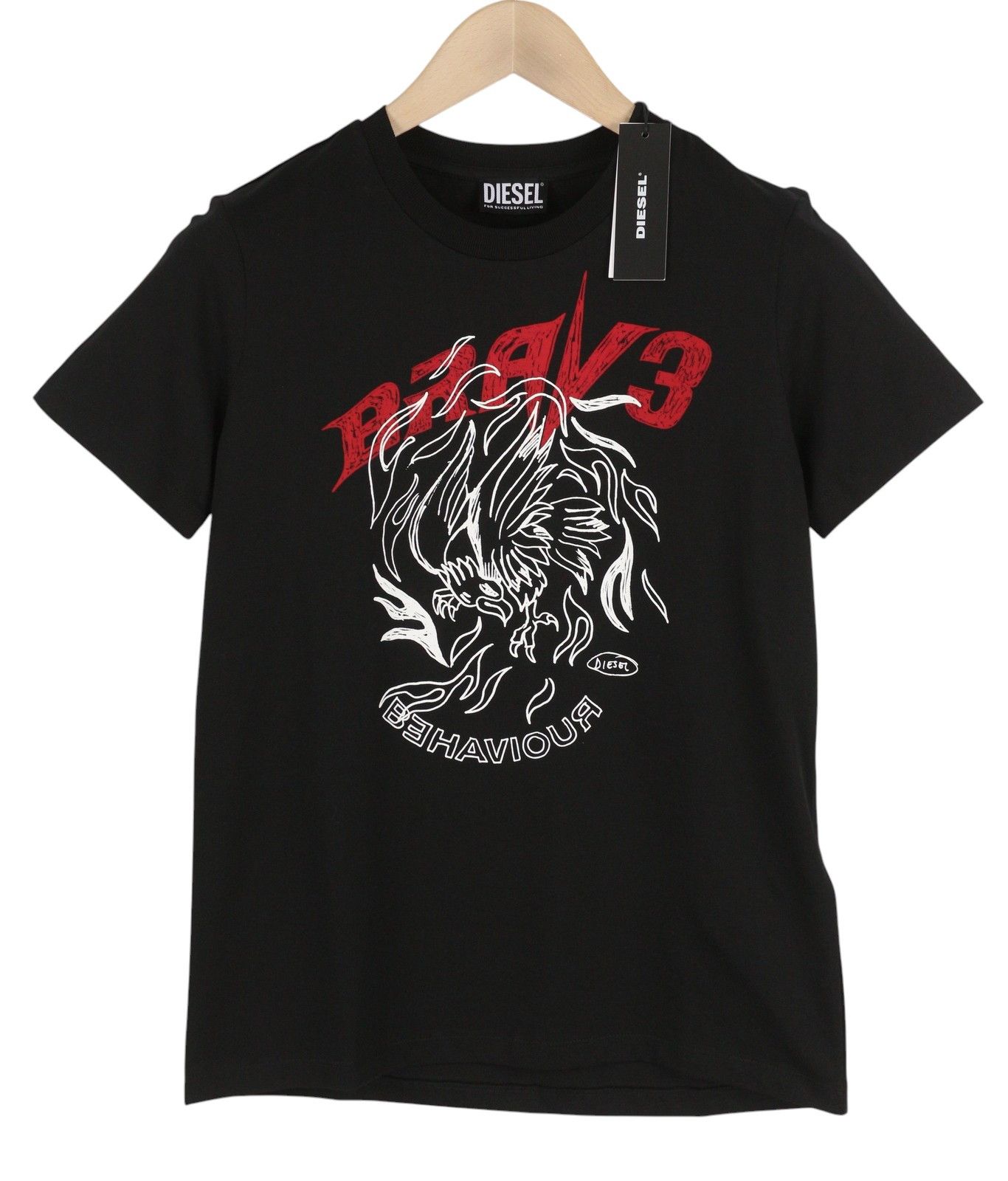 Diesel T-SILY-B2 S Black Tricot Crew Collar T-Shirt 84104 Size US S / EU 44-46 / 1 - 1 Thumbnail