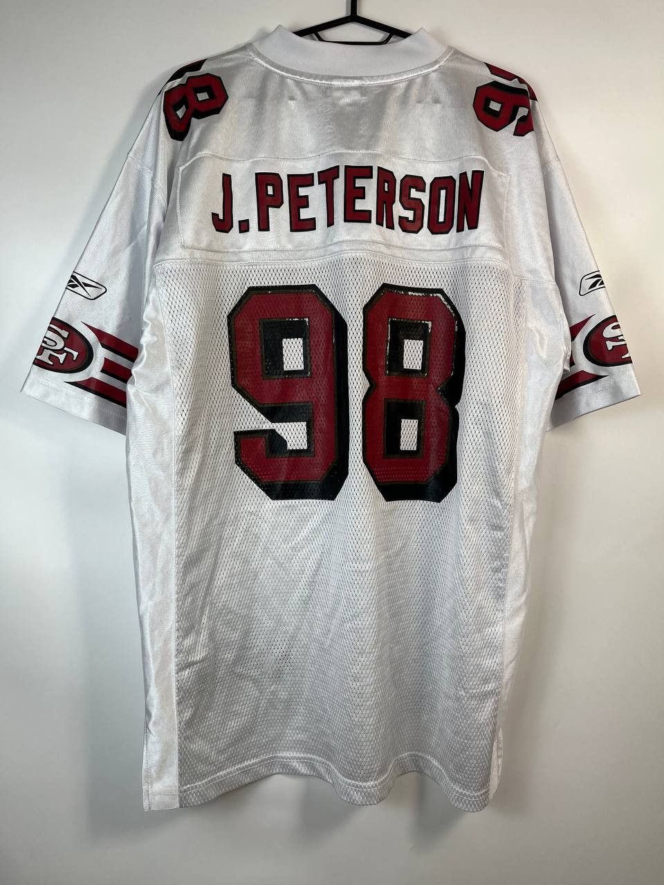 Reebok SAN FRANCISCO 49ERS J.PETERSON #98 NFL REEBOK JERSEY SIZE L Size US L / EU 52-54 / 3 - 5 Thumbnail