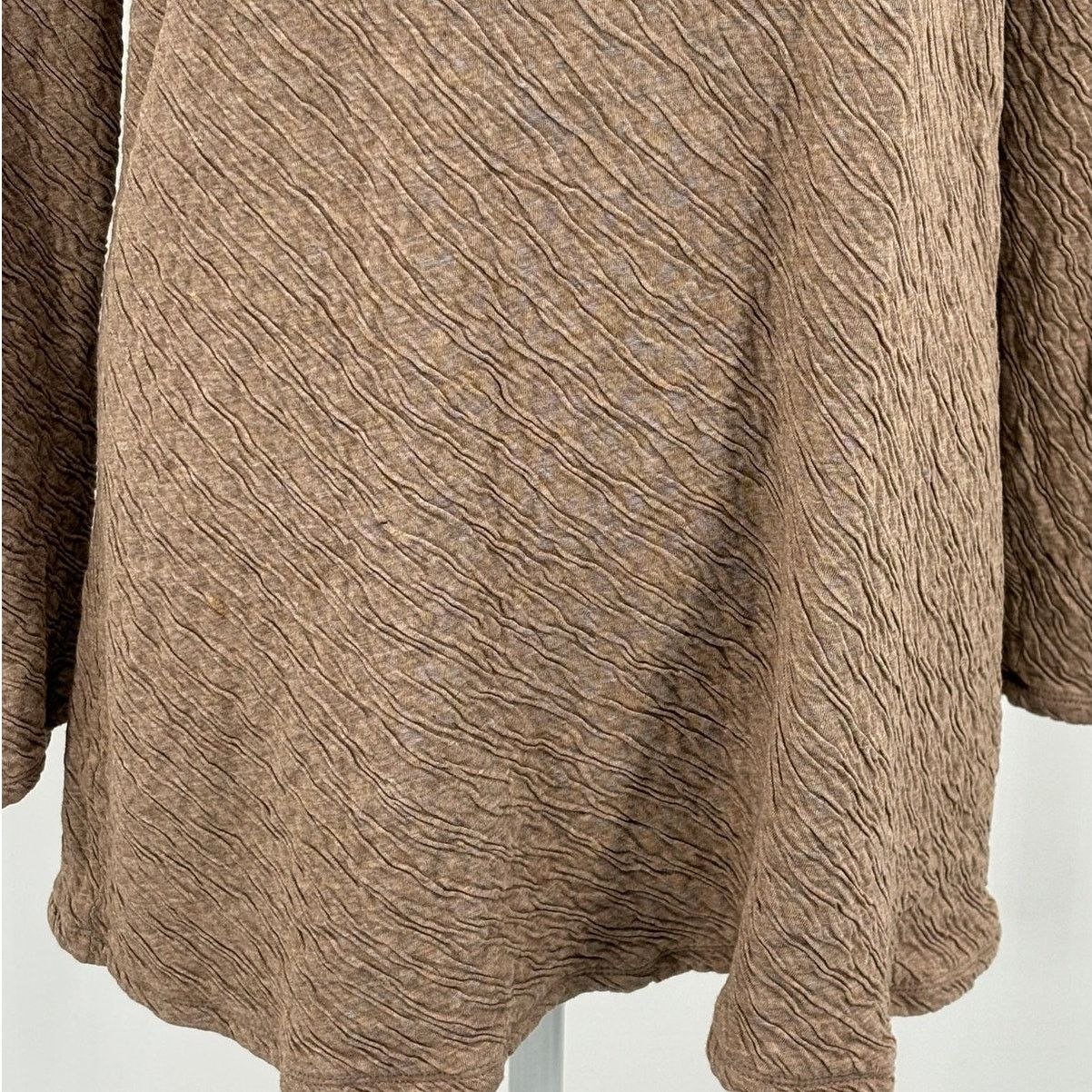 J. Jill Pure Jill Brown Textured Long Sleeve Scoop Neck Top Large Size L / US 10 / IT 46 - 9 Thumbnail