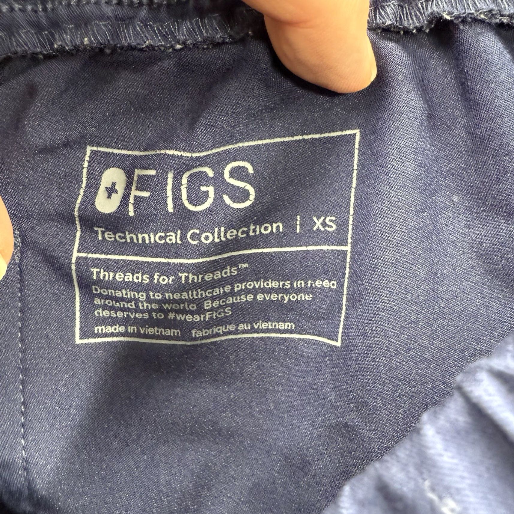 Vintage FIGS Scrub Pants Women XS Polyester Nursing Hospital Medical Comfort Blue Solid - Women's XS Scrub Pants Size 26" / US 2 / IT 38 - 3 Thumbnail