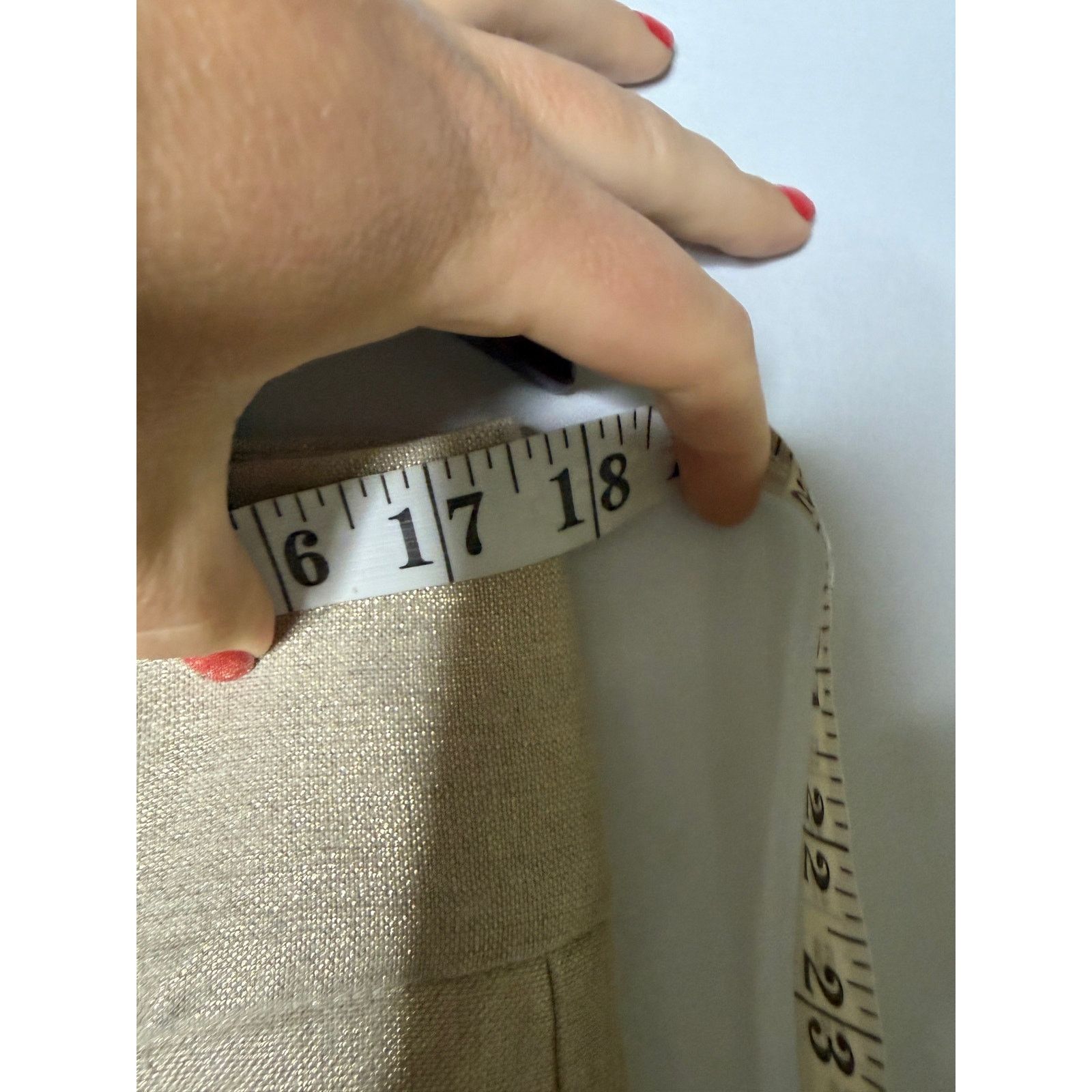 Alice + Olivia Alice + Olivia Pants Gold Metallic Linen Bootcut Flare 10 Size 32" / US 10 / IT 46 - 8 Thumbnail