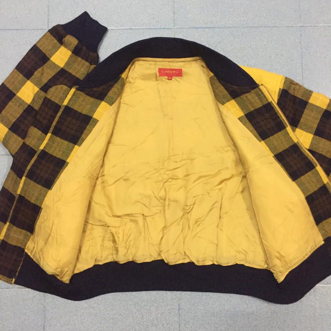 Lancel × Vintage Distressed Vintage Wool Plaid Nova Jacket Lancel Paris Size M / US 6-8 / IT 42-44 - 6 Thumbnail