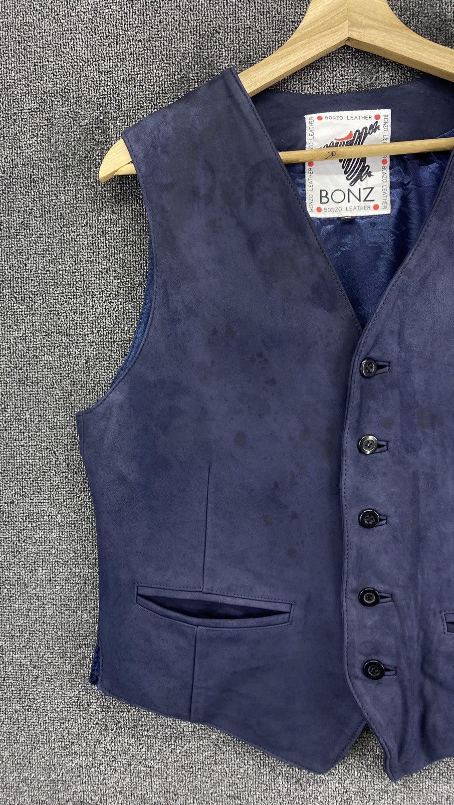Leather Vintage Bonzo Leather Lamb Skin Vest Size L / US 10 / IT 46 - 2 Thumbnail