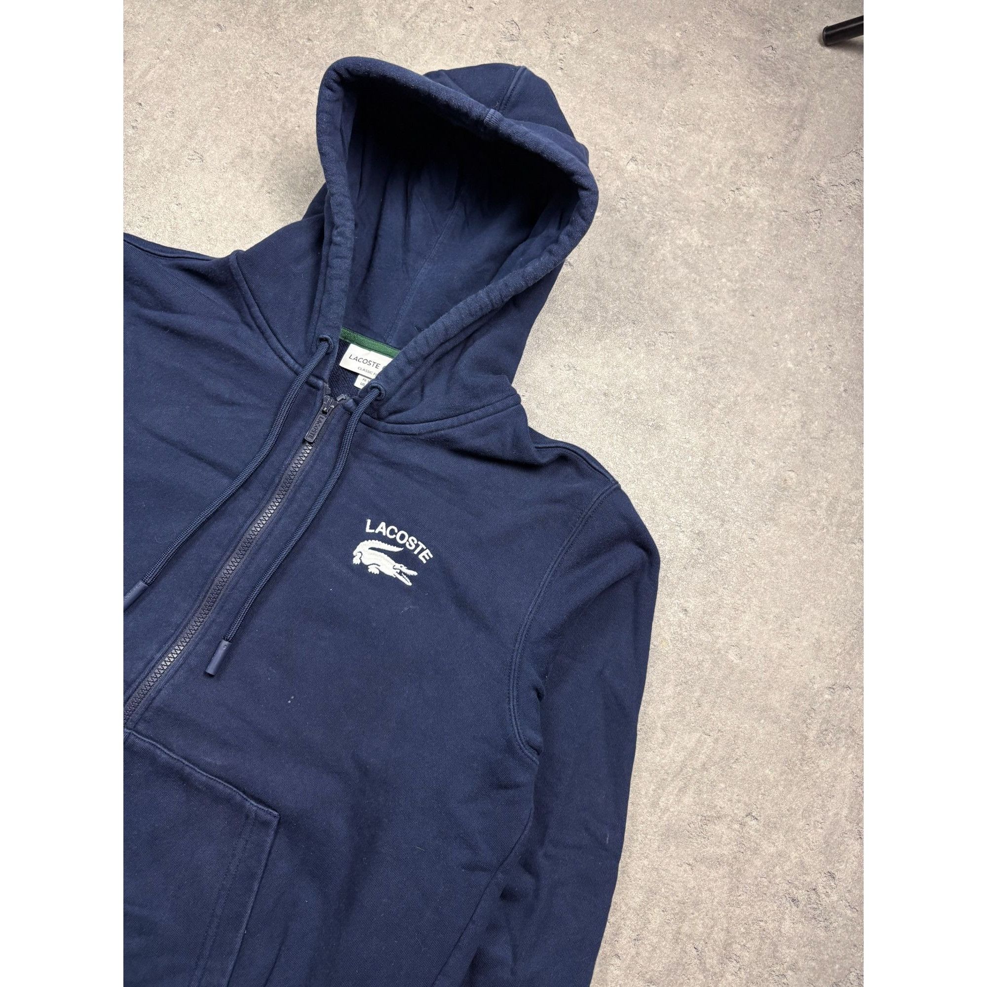 Lacoste Lacoste Mens Navy Blue Full-Zip Hoodie With Embroidered Logo Size US L / EU 52-54 / 3 - 3 Thumbnail