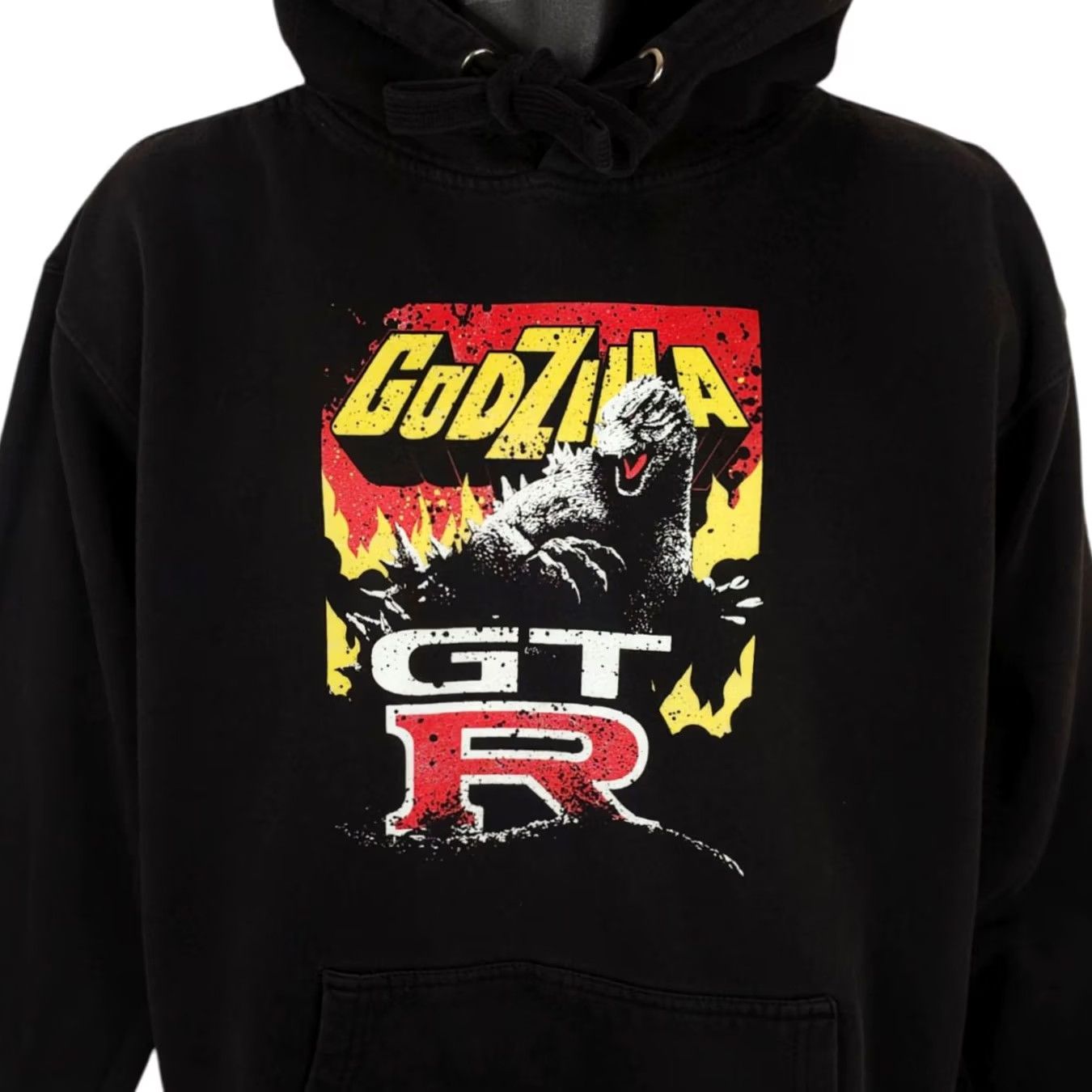 Vintage VINTAGE Godzilla Nissan GT-R Sweatshirt Hoodie Mens Size Large Black R32 Skyline Size US L / EU 52-54 / 3 - 2 Thumbnail