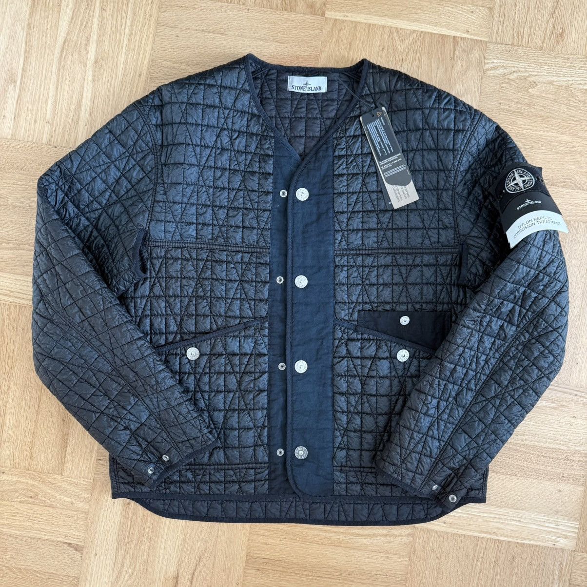 Stone Island Nylon Reps-TC Corrosion Treatment Quilted Jacket Size US M / EU 48-50 / 2 - 1 Thumbnail