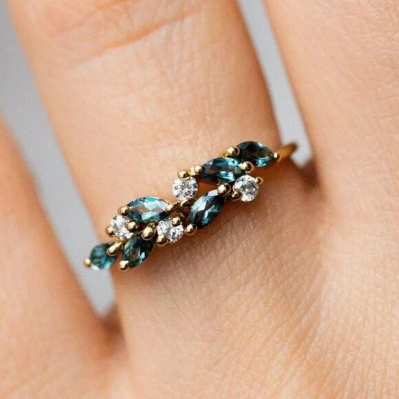 Handmade 18kt Yellow Gold Plated CZ Ring Size ONE SIZE - 3 Thumbnail