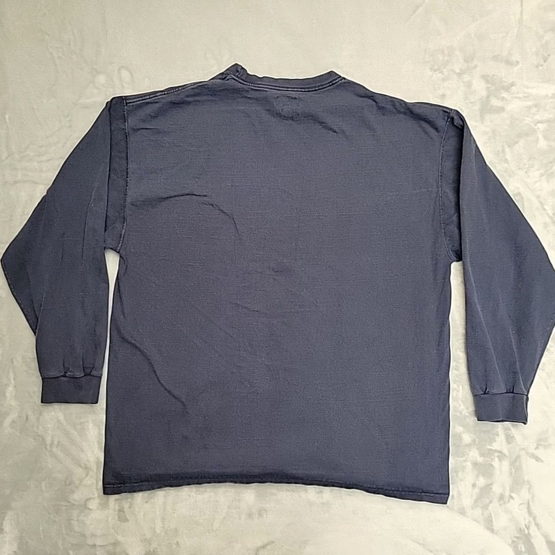 Vintage Pluma Shirt Mens XL Blue Heavyweight 100% Cotton Long Sleeve Crewneck Tee Shirt Size US XL / EU 56 / 4 - 3 Thumbnail