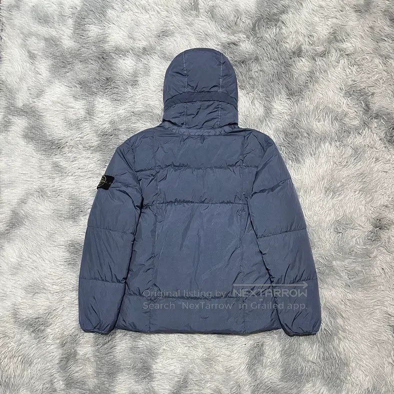 Stone Island Stone Island Crumpled Nylon Down Jacket Coat Haze Blue M Size US M / EU 48-50 / 2 - 2 Thumbnail