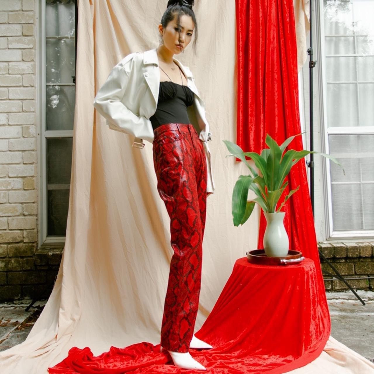 Maison Margiela NWT Maison Margiela Faux Python Snakeskin Trousers US 4 Size 27" / US 4 / IT 40 - 3 Thumbnail