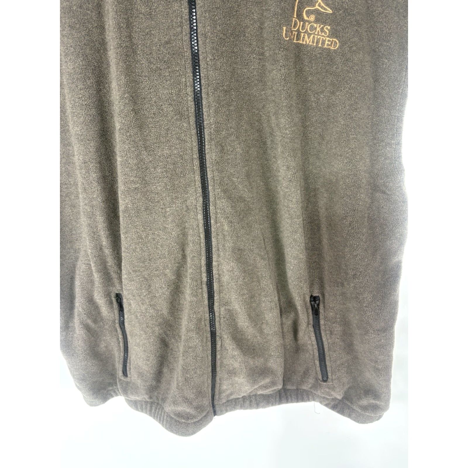 Vintage Ducks Unlimited Brown Full Zip Fleece Vest Mens Size XXXL Size US XXL / EU 58 / 5 - 3 Thumbnail