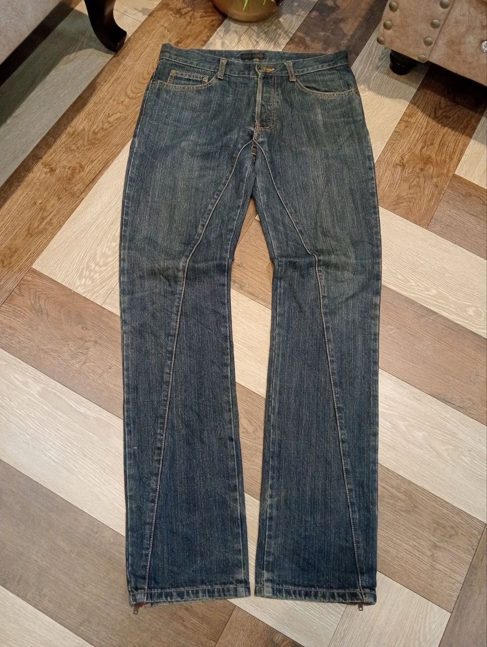 Morgan Homme MORGAN HOMME ANKLE ZIP BLUE DENIM JEANS Size US 32 / EU 48 - 2 Thumbnail