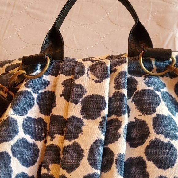 Vintage Rebekah Scott Designs Blue Leopard Petal Inside Lining Fabri Size ONE SIZE - 15 Thumbnail