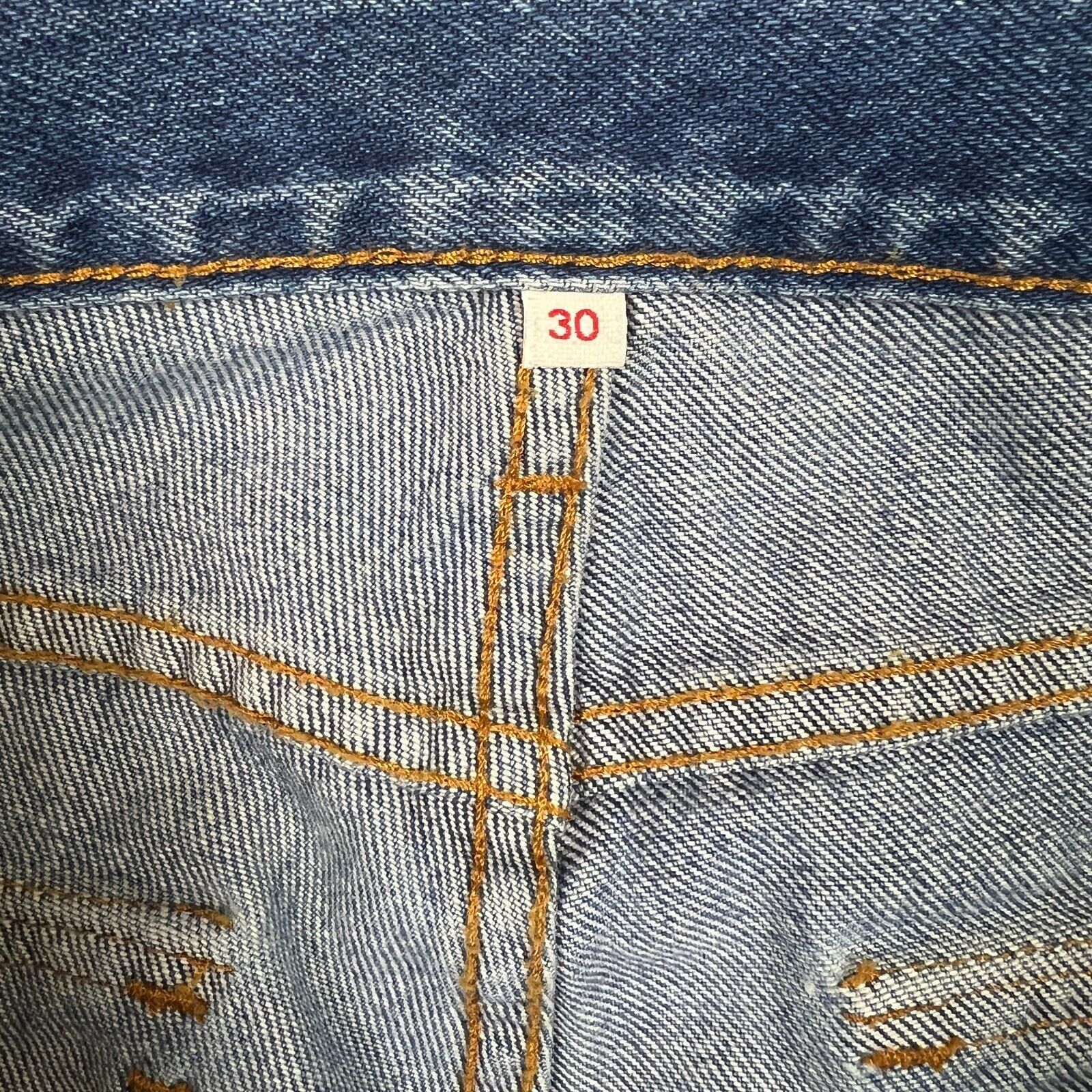 Levi's × Vintage Levi's Jeans 30x28 Faded Frayed Distressed Cargo Denim Pants Size US 30 / EU 46 - 10 Thumbnail