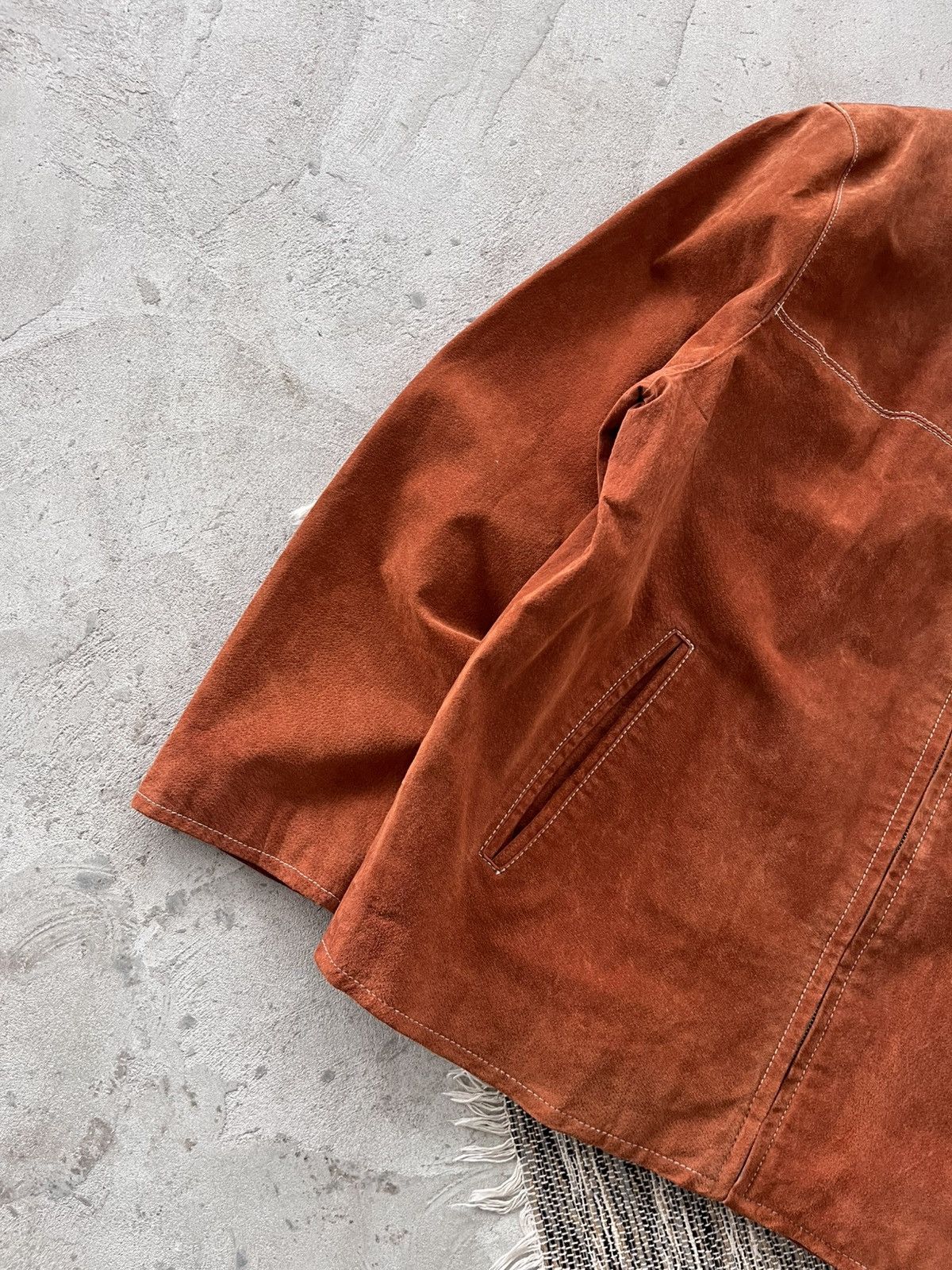 Genuine Leather Vintage Avantgarde Brown Orange Leather Coach Jacket Y2K Size US XL / EU 56 / 4 - 3 Thumbnail