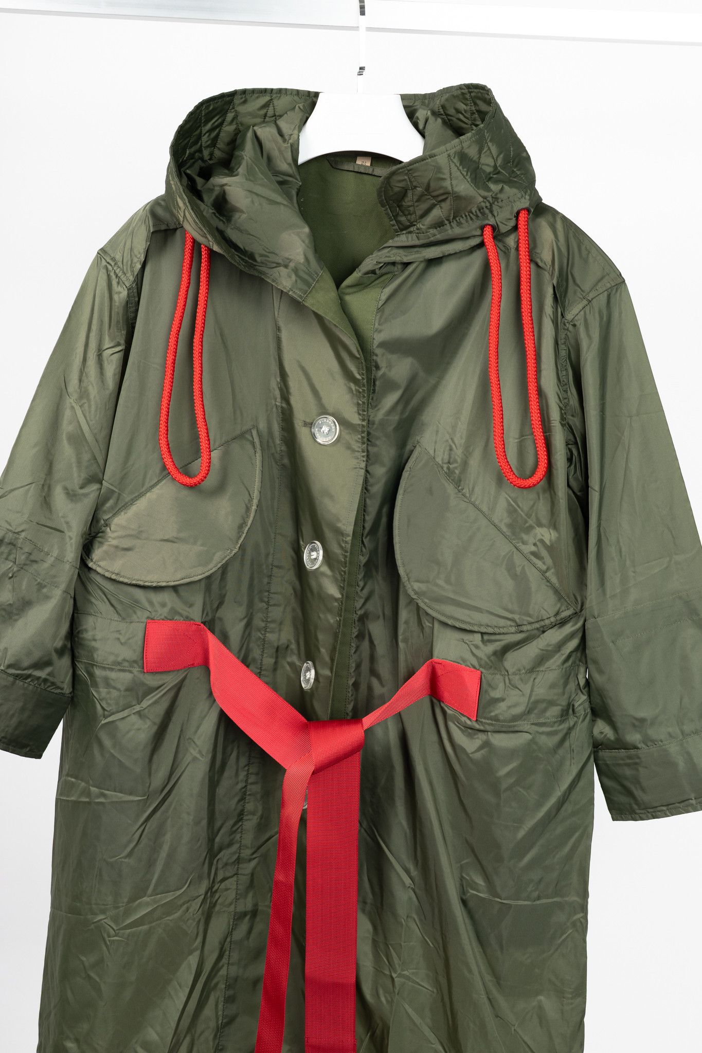 Burberry Burberry Green Tape Detail Showerproof Hooded Parka Size XS / US 0-2 / IT 36-38 - 3 Thumbnail
