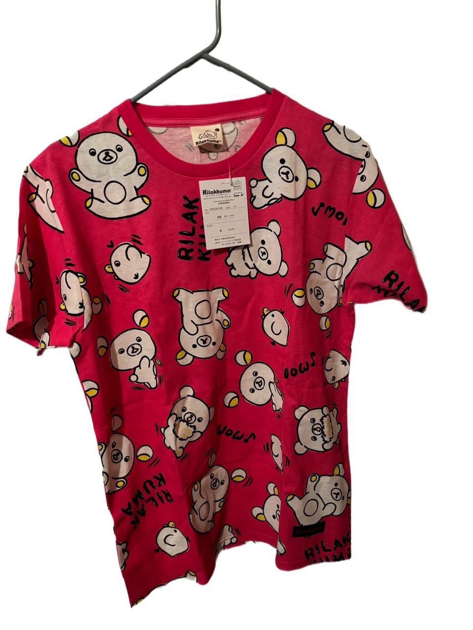 Japanese Brand Rilakkuma San-x Sanrio T-Shirt (Hot pink) Size US L / EU 52-54 / 3 - 1 Thumbnail
