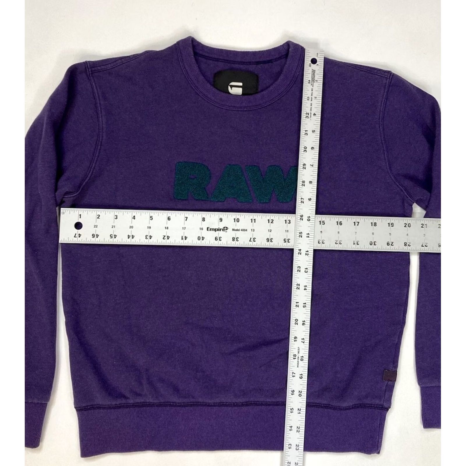 G-Star VINTAGE G Star Raw Hoodin Chenille Logo Crewneck Sweatshirt Men Small Purple Size US S / EU 44-46 / 1 - 6 Thumbnail