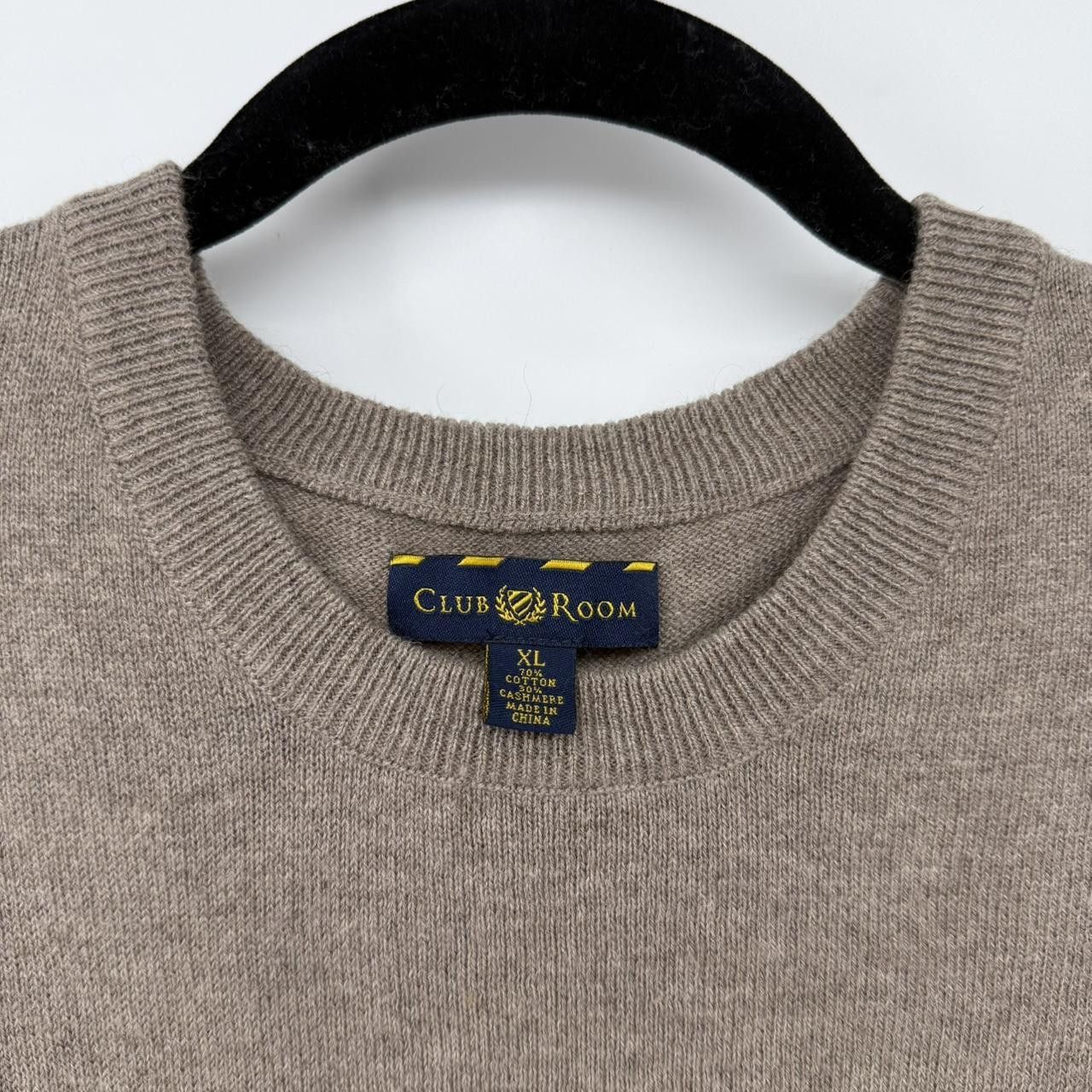 Club Room Club Room Cotton Cashmere Crewneck Sweater Brown Size XL Size US XL / EU 56 / 4 - 2 Thumbnail
