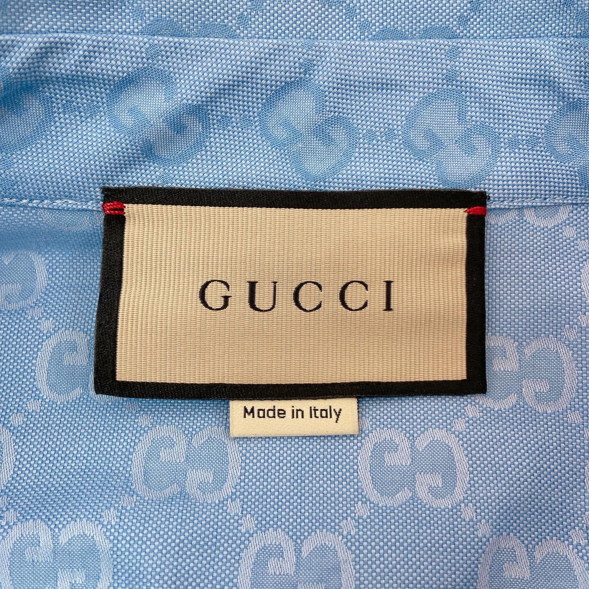 Gucci Gucci GG Monogram Blue Short Shirt Size 36 Size XS / US 0-2 / IT 36-38 - 7 Thumbnail